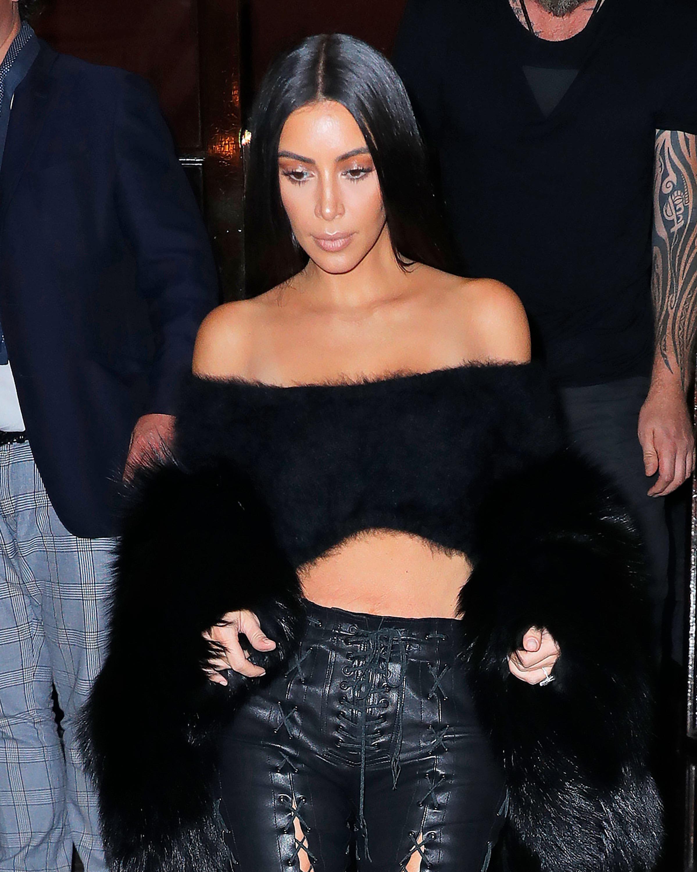 Kim Kardashian at Costes restaurant in Paris