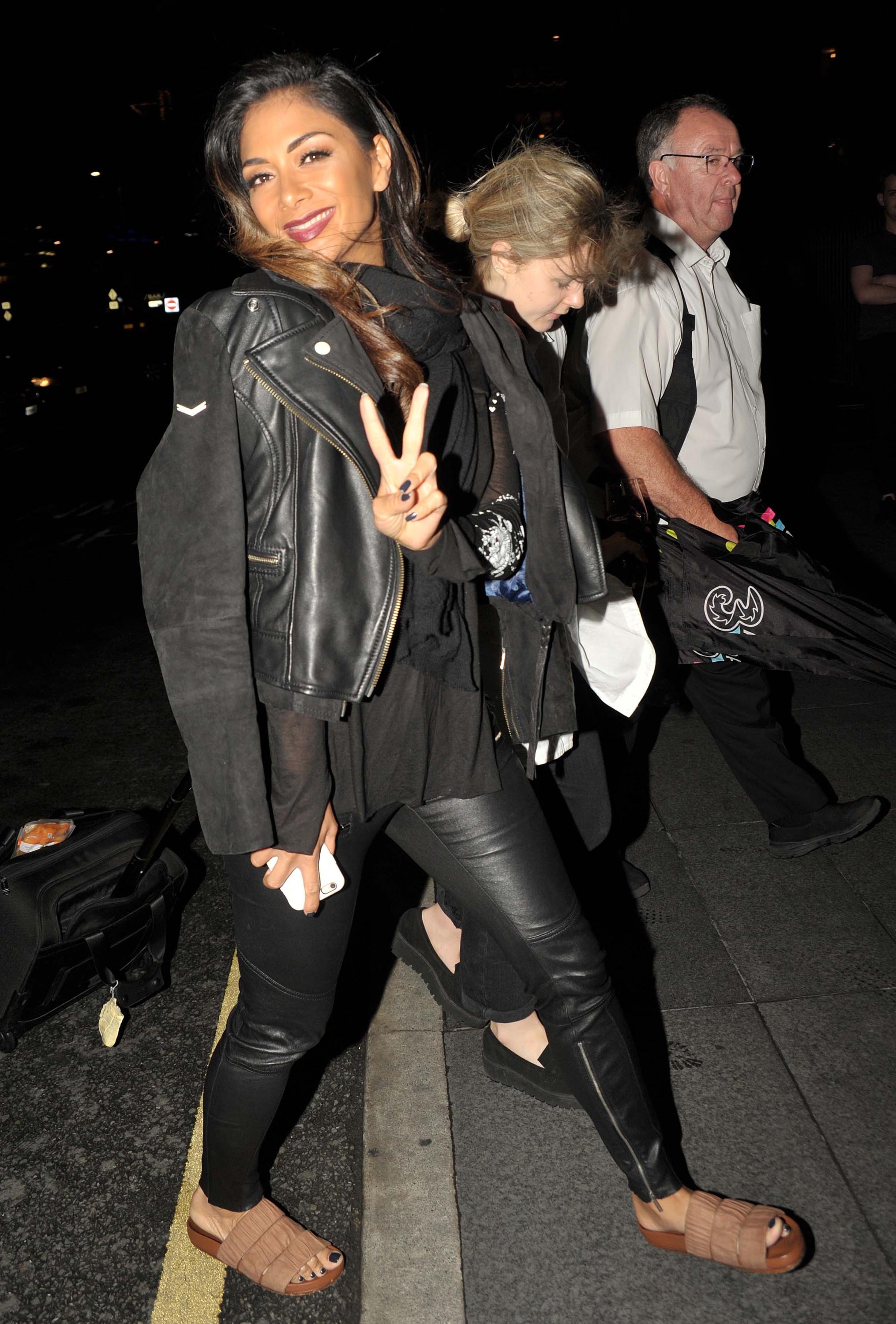 Nicole Scherzinger heading to her hotel in Dublin