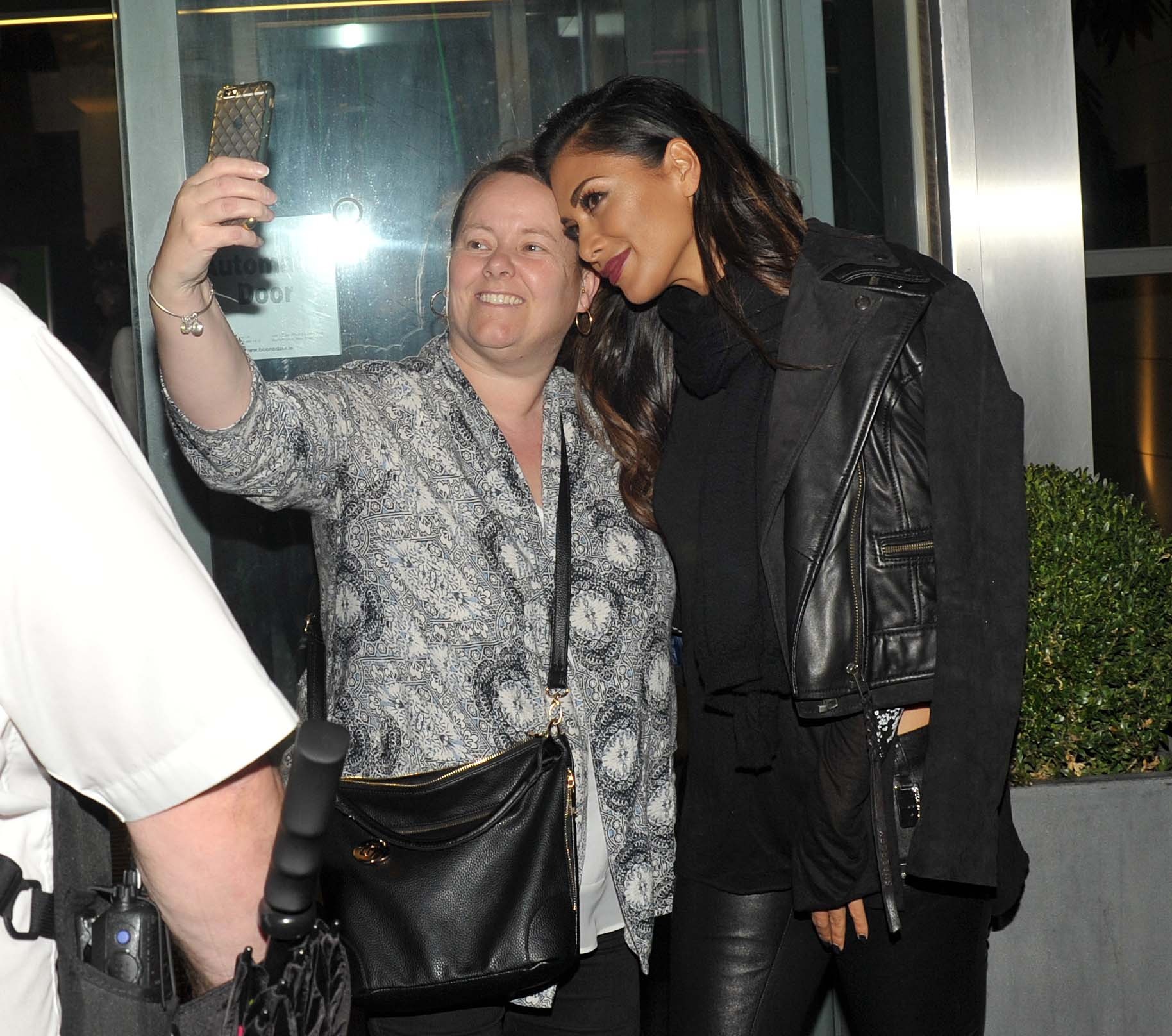 Nicole Scherzinger heading to her hotel in Dublin