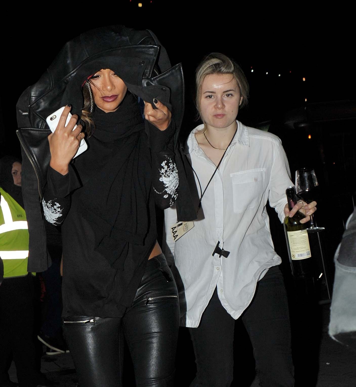 Nicole Scherzinger heading to her hotel in Dublin