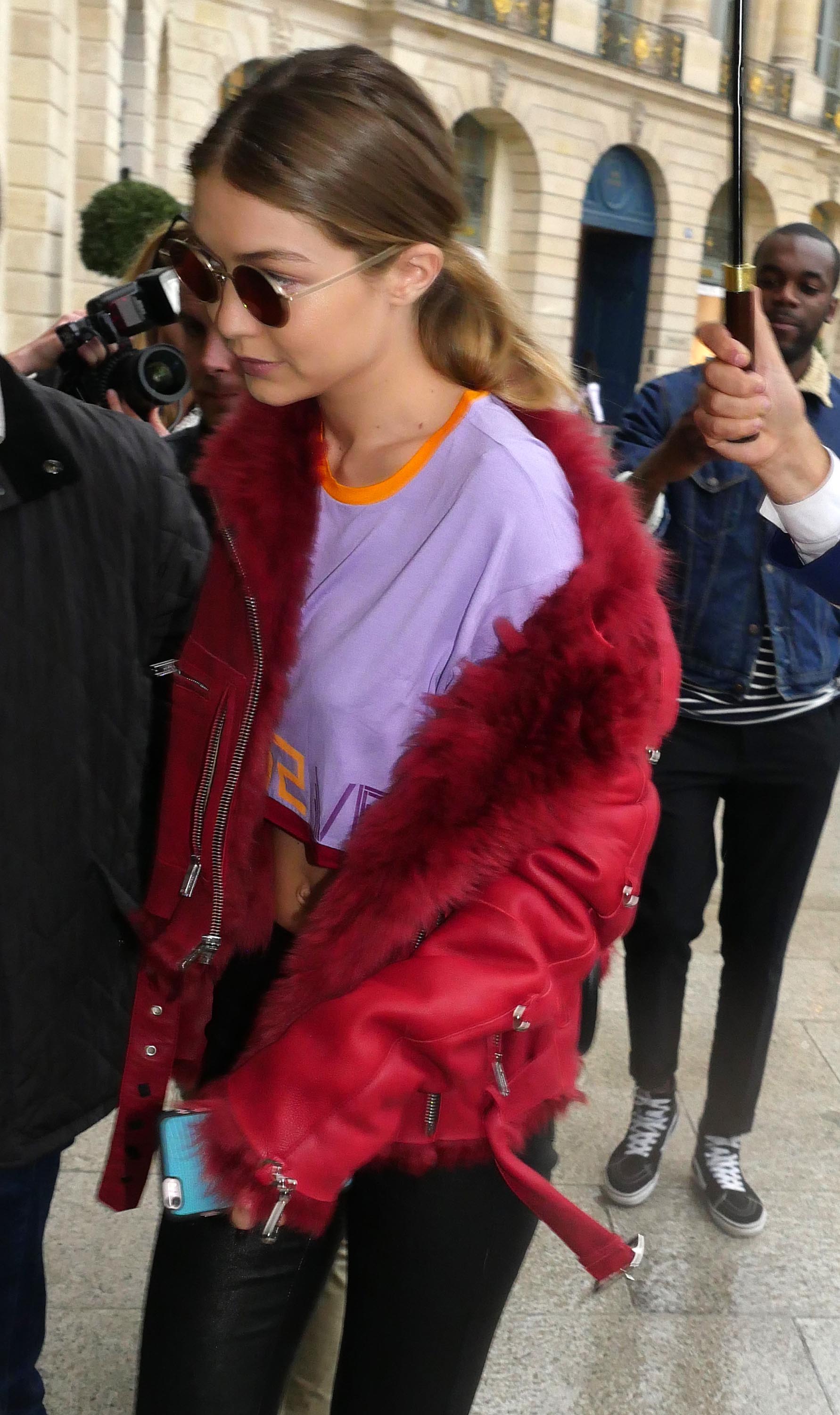 Gigi Hadid out in Paris