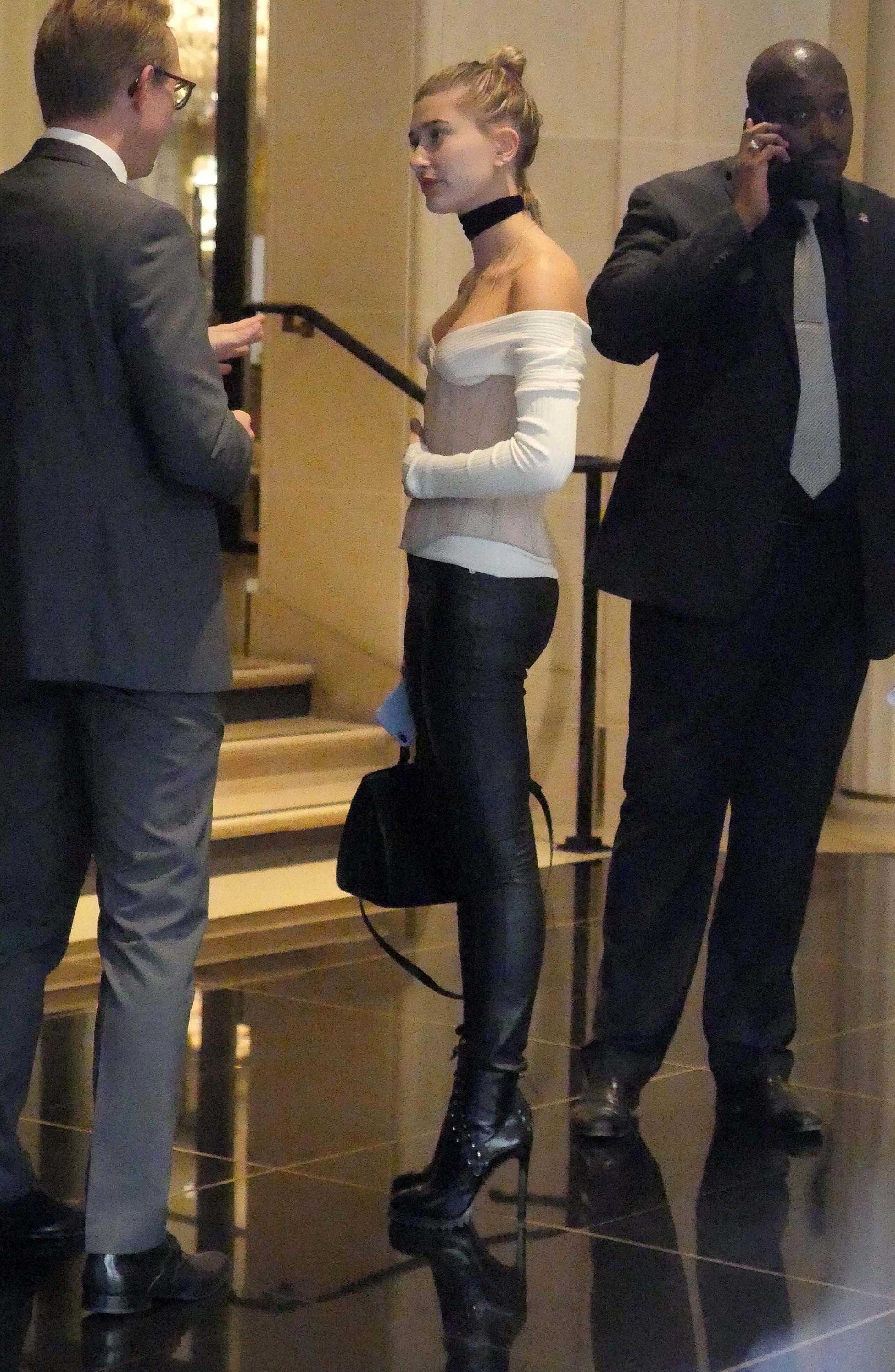 Hailey Baldwin out in Paris