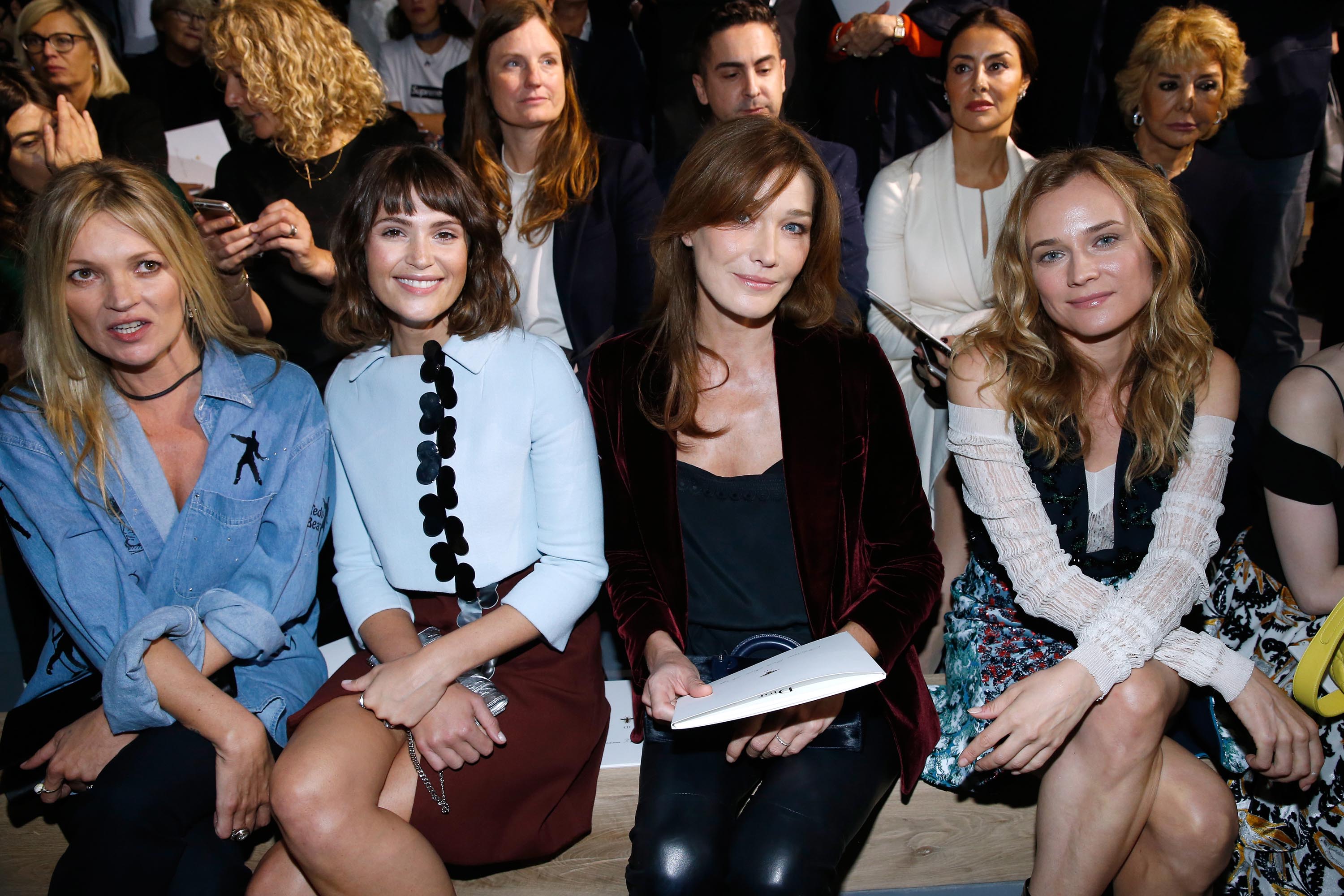 Carla Bruni-Sarkozy attends the Christian Dior show