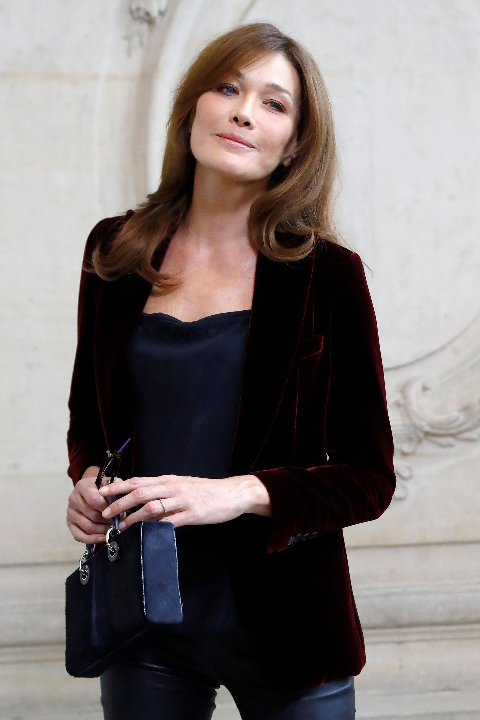 Carla Bruni-Sarkozy attends the Christian Dior show