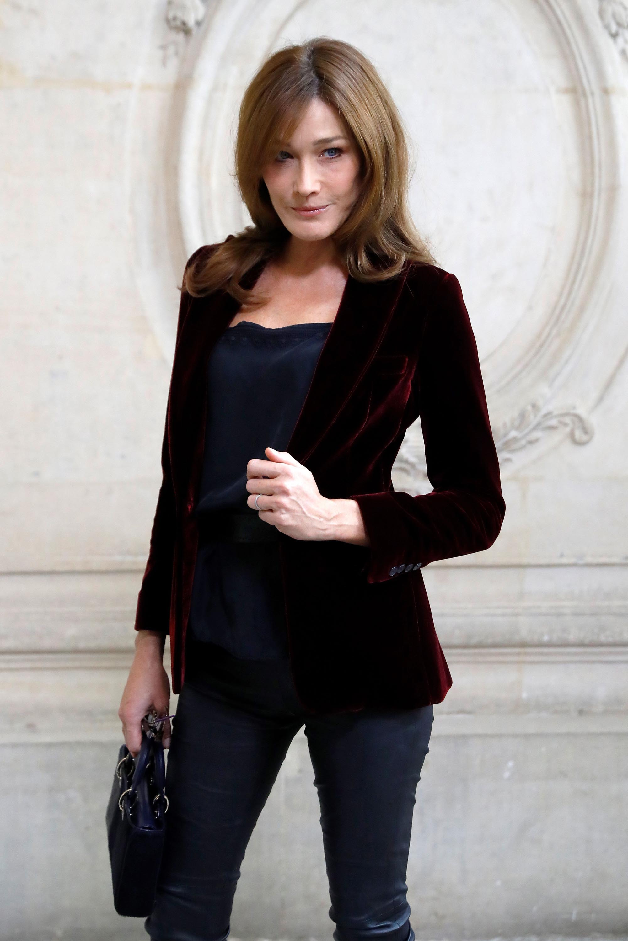 Carla Bruni-Sarkozy attends the Christian Dior show