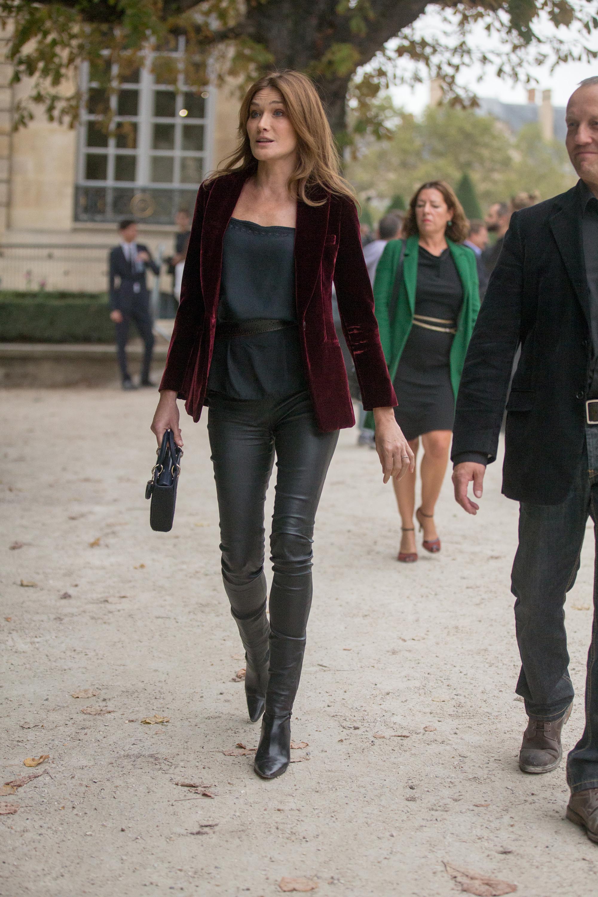 Carla Bruni-Sarkozy attends the Christian Dior show