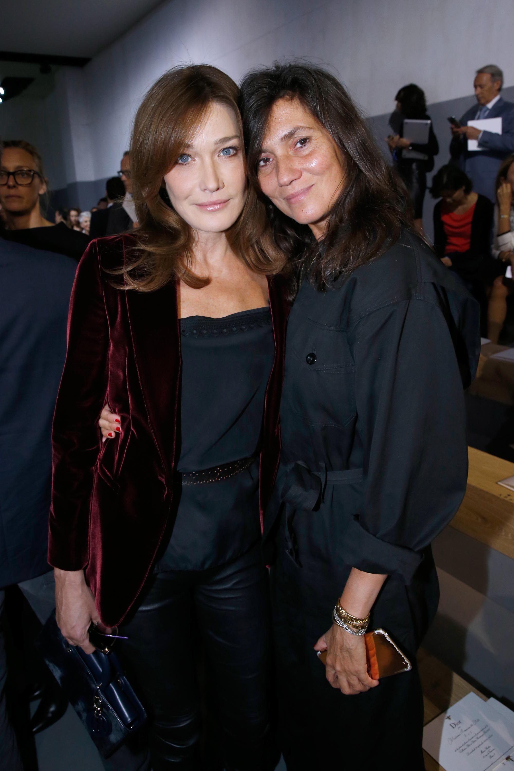 Carla Bruni-Sarkozy attends the Christian Dior show