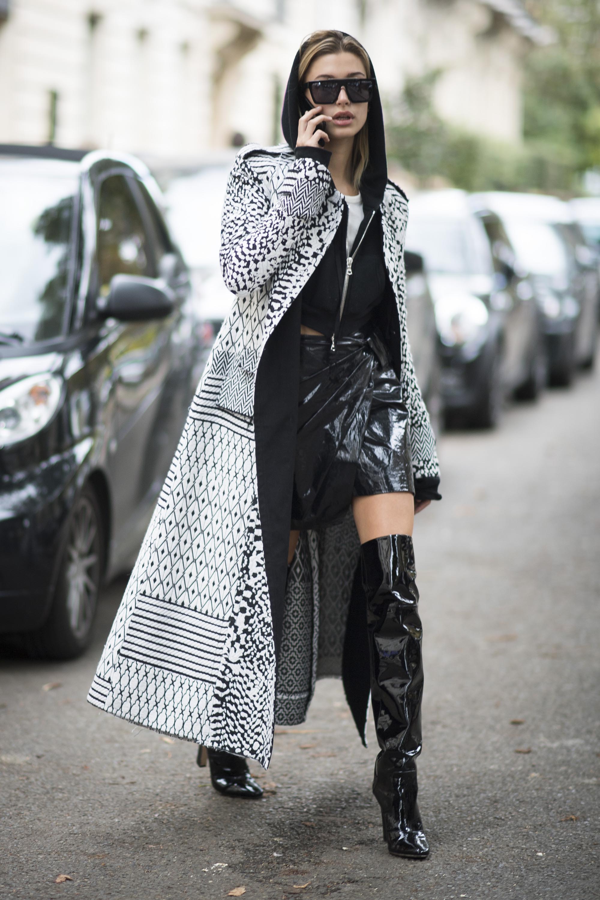 Hailey Baldwin Street Style at Paris Fashion Week