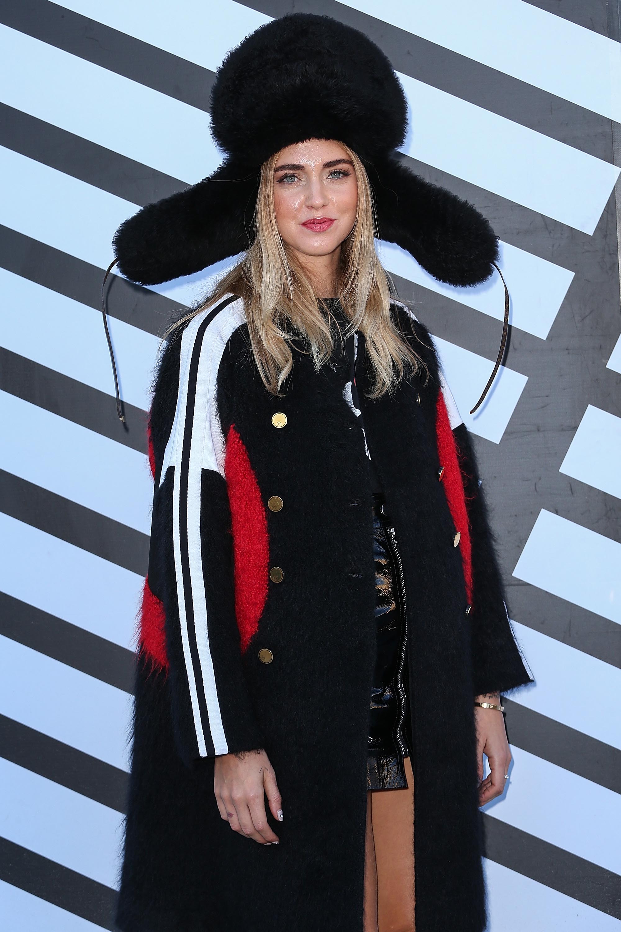 Chiara Ferragni attends the Louis Vuitton show