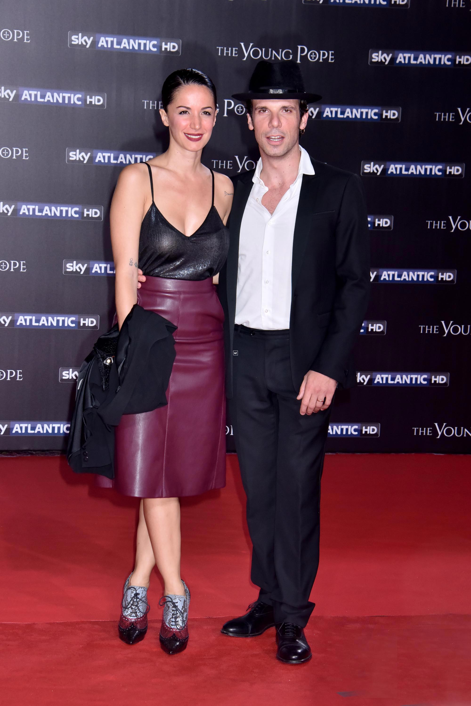 Andrea Delogu walks the red carpet at ‘The Young Pope’ premiere