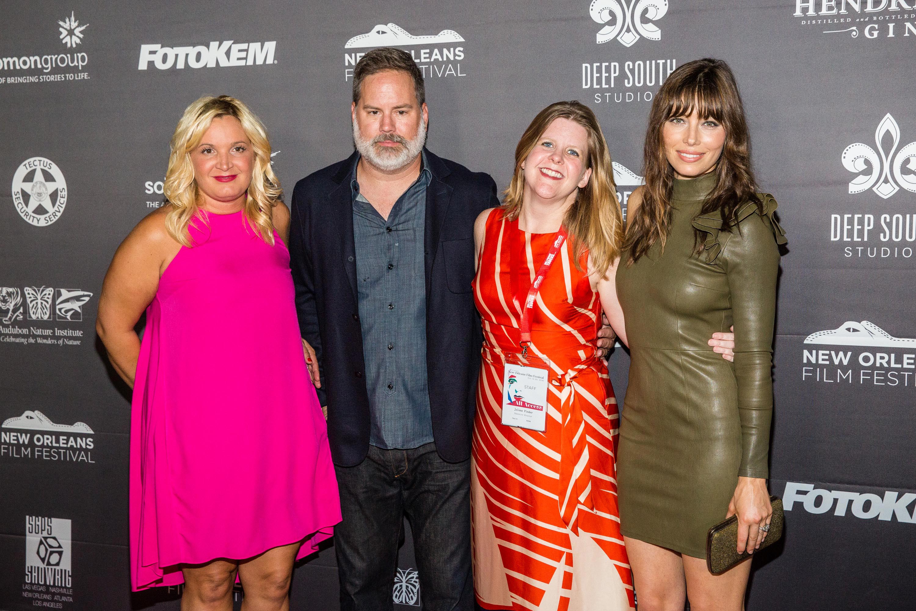 Jessica Biel attends the New Orleans Premiere of The Book of Love