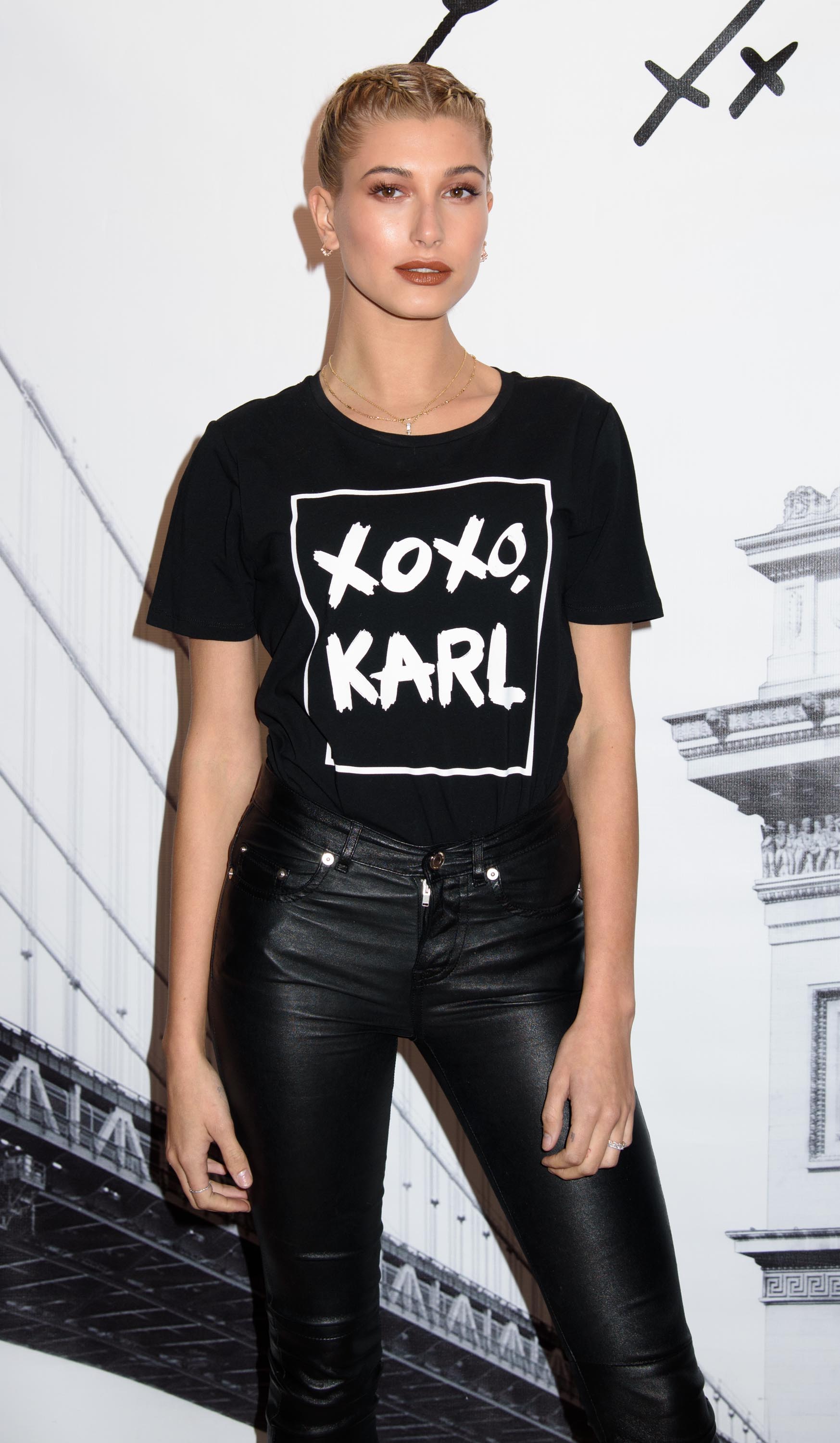 Hailey Baldwin attends Karl Lagerfeld Paris x ELLE Event