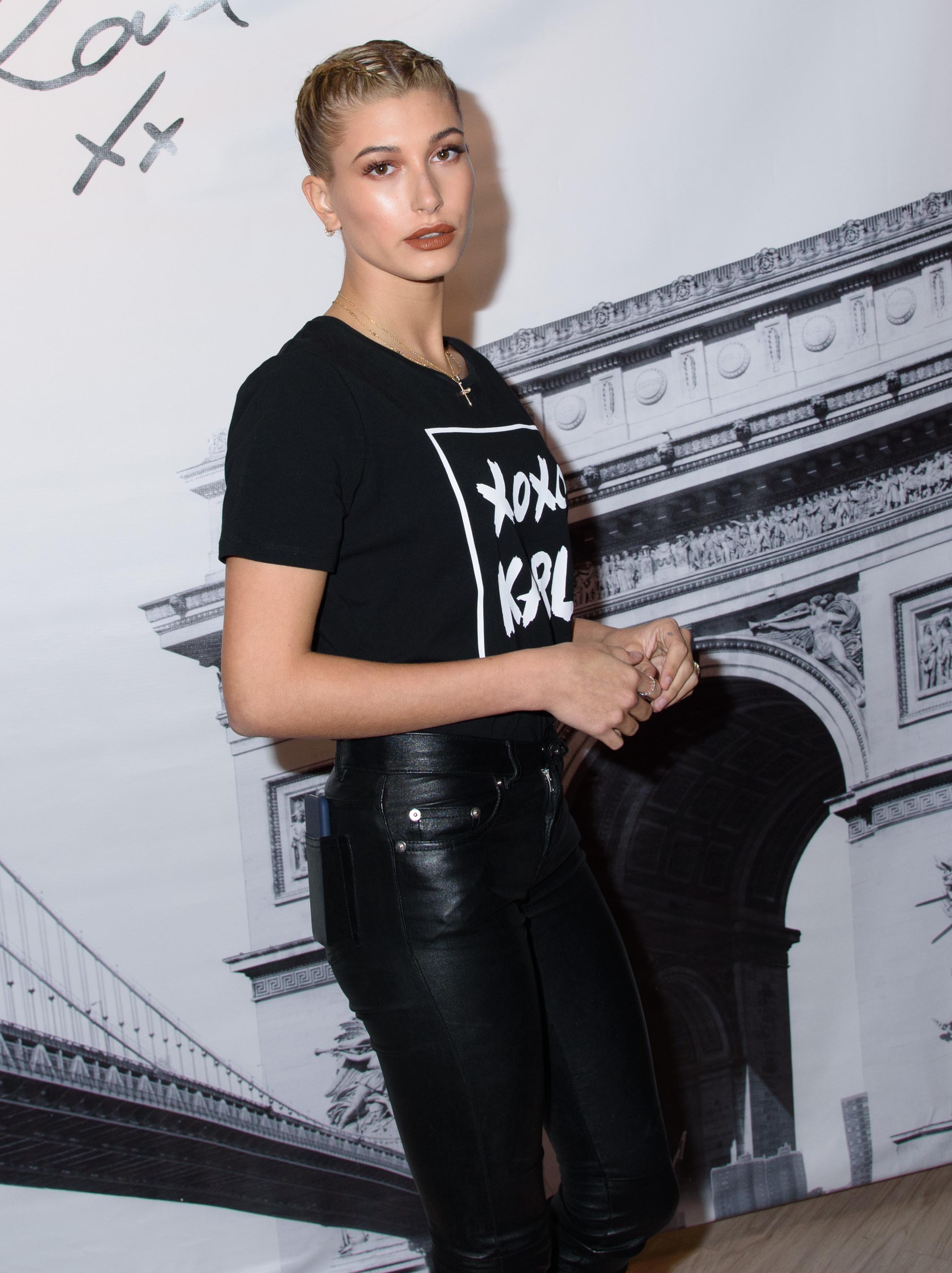 Hailey Baldwin attends Karl Lagerfeld Paris x ELLE Event