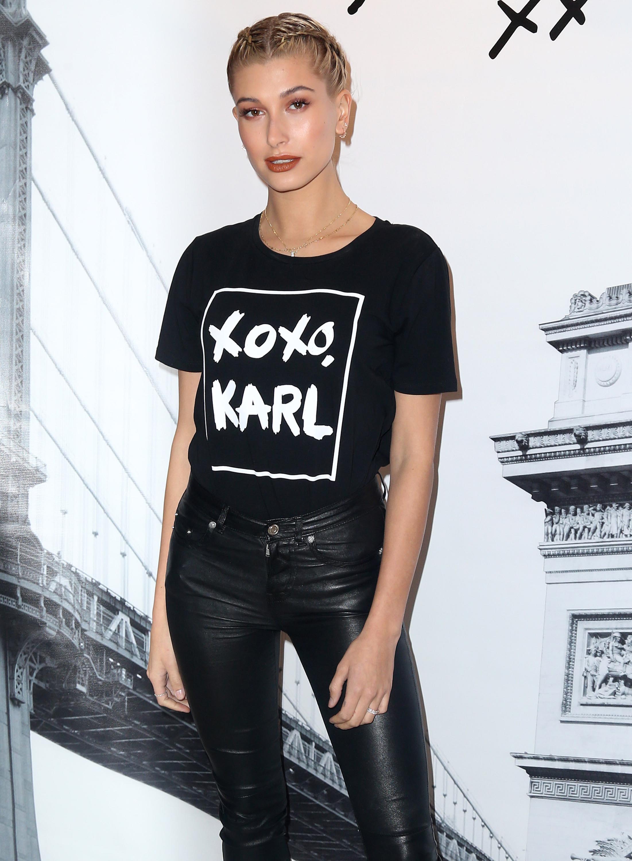 Hailey Baldwin attends Karl Lagerfeld Paris x ELLE Event