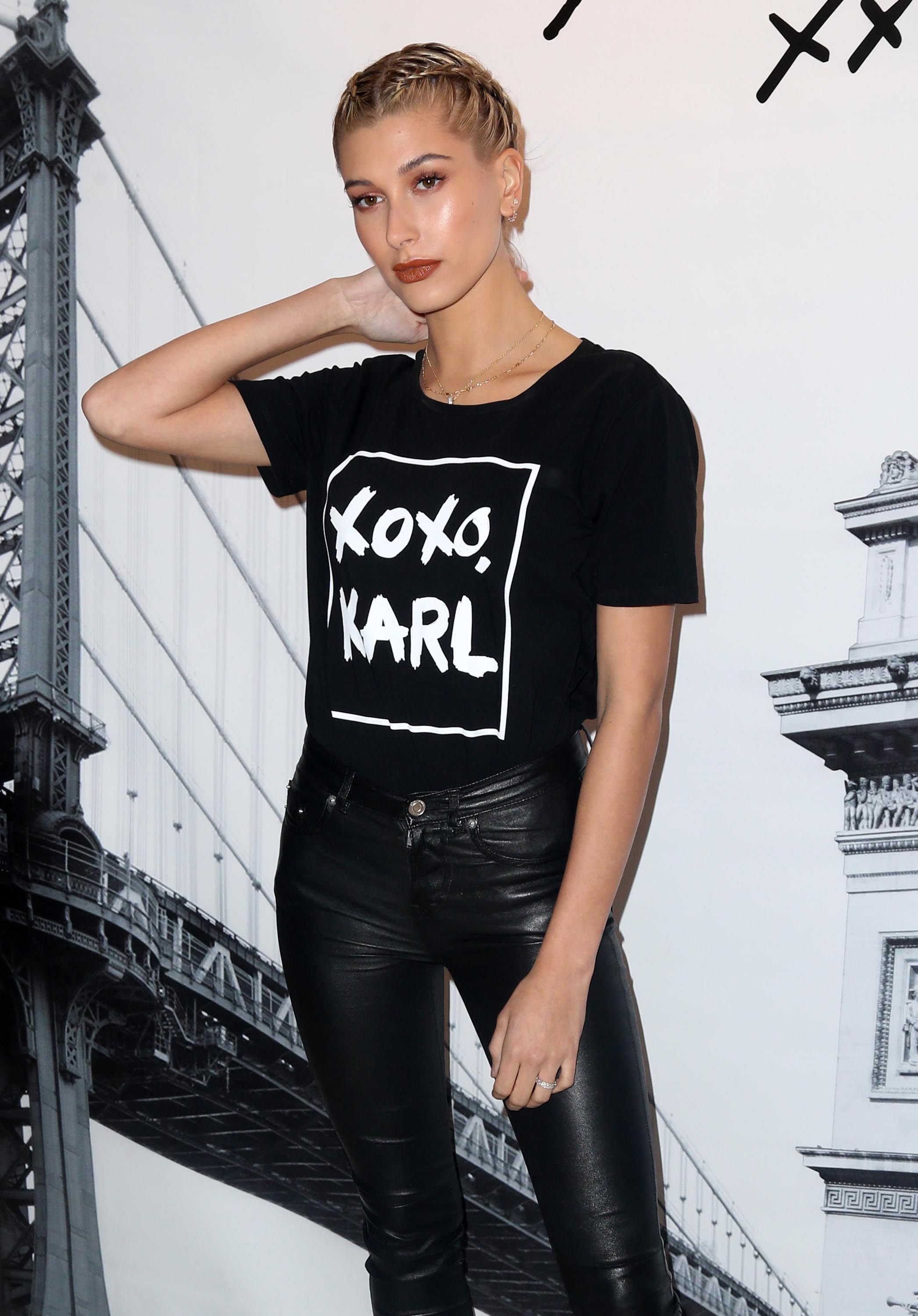 Hailey Baldwin attends Karl Lagerfeld Paris x ELLE Event