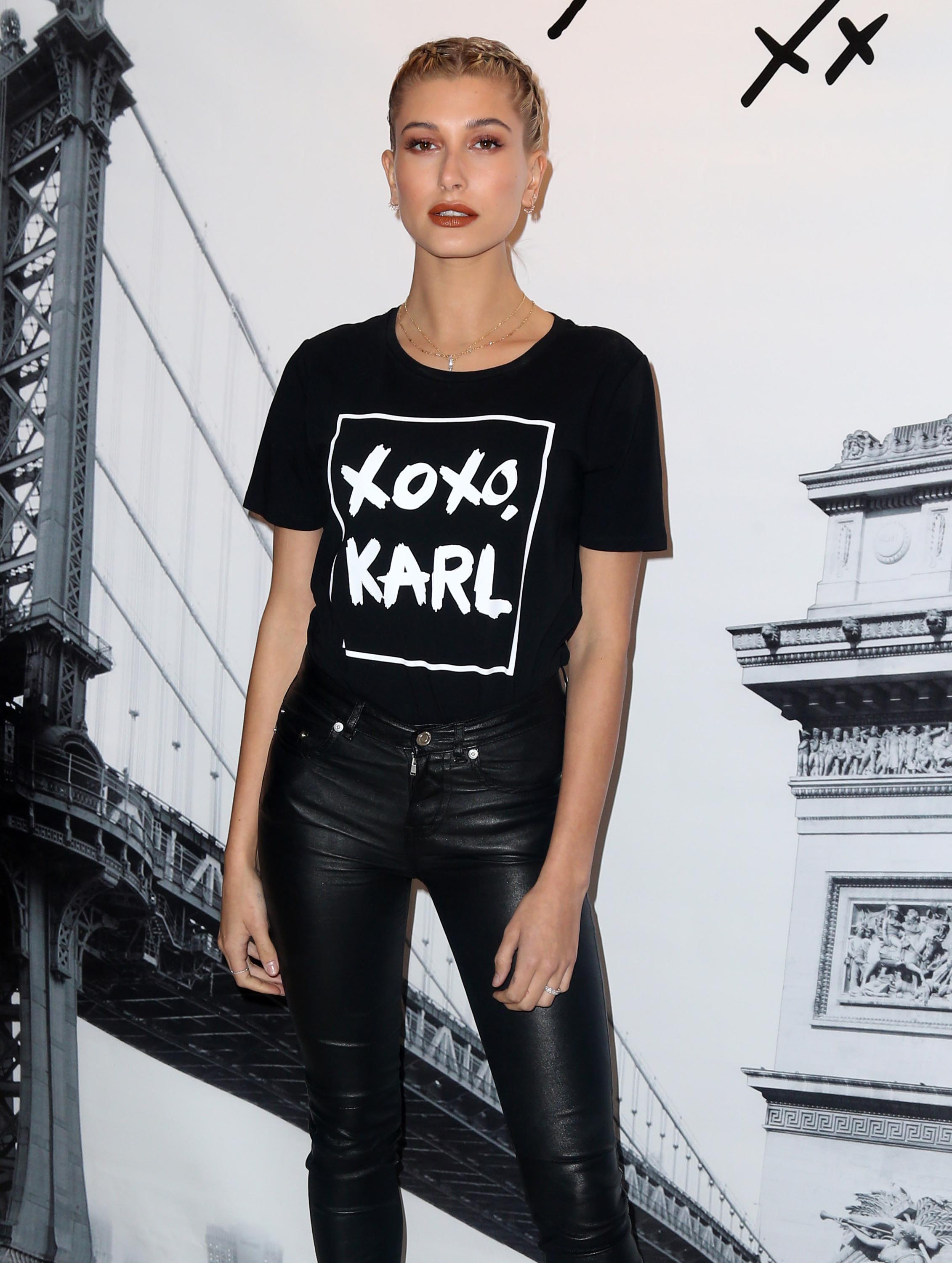 Hailey Baldwin attends Karl Lagerfeld Paris x ELLE Event