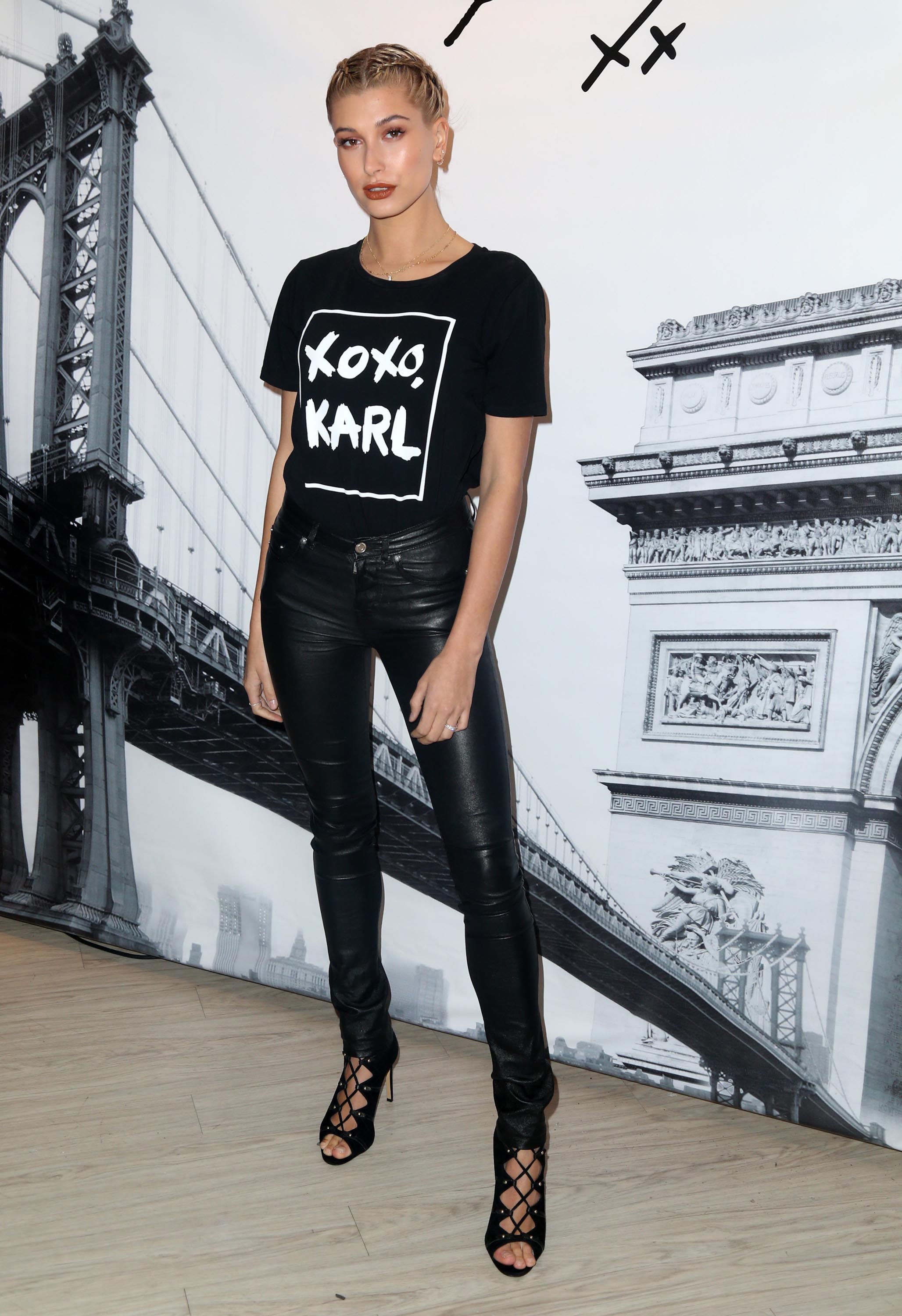 Hailey Baldwin attends Karl Lagerfeld Paris x ELLE Event