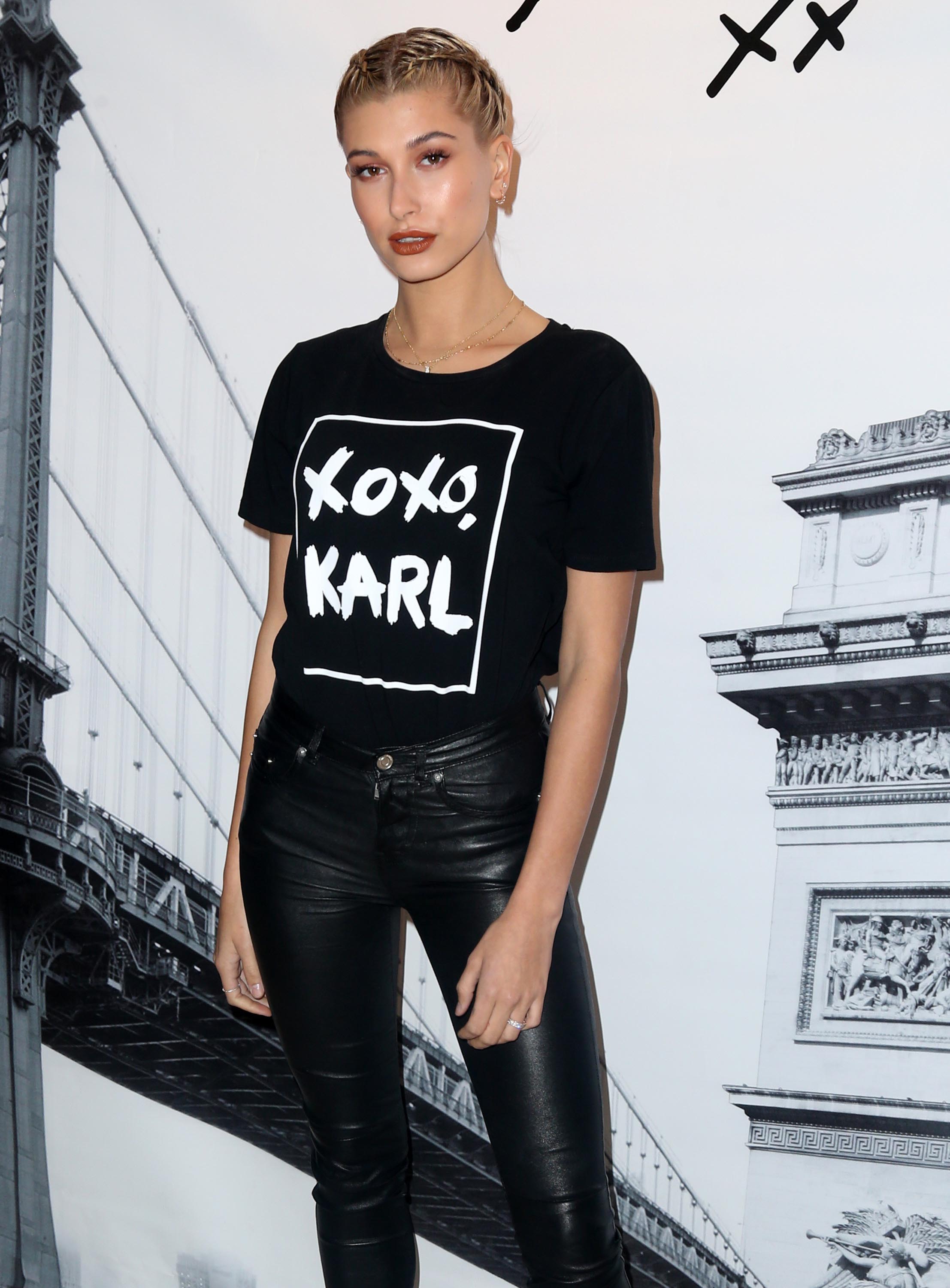 Hailey Baldwin attends Karl Lagerfeld Paris x ELLE Event