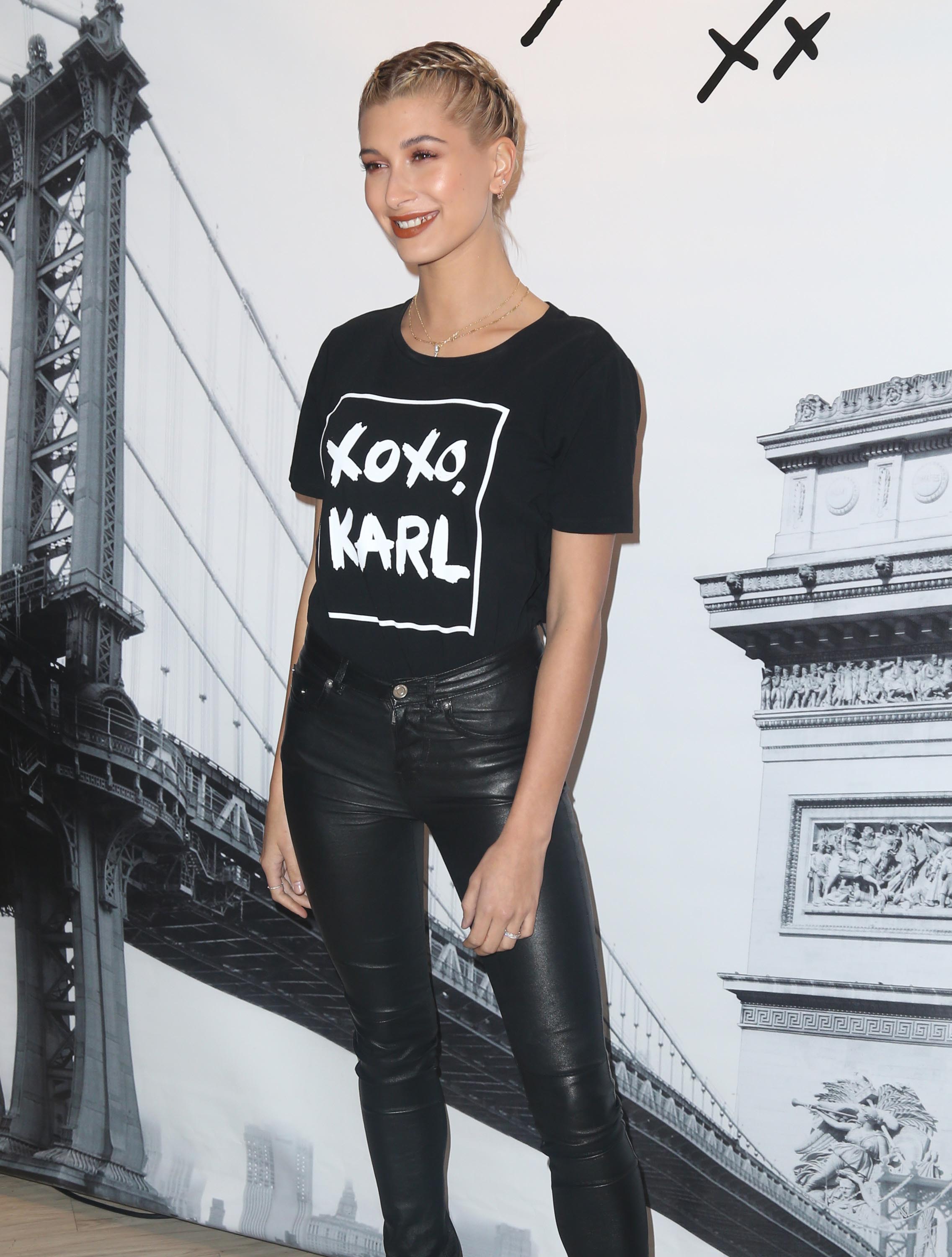 Hailey Baldwin attends Karl Lagerfeld Paris x ELLE Event