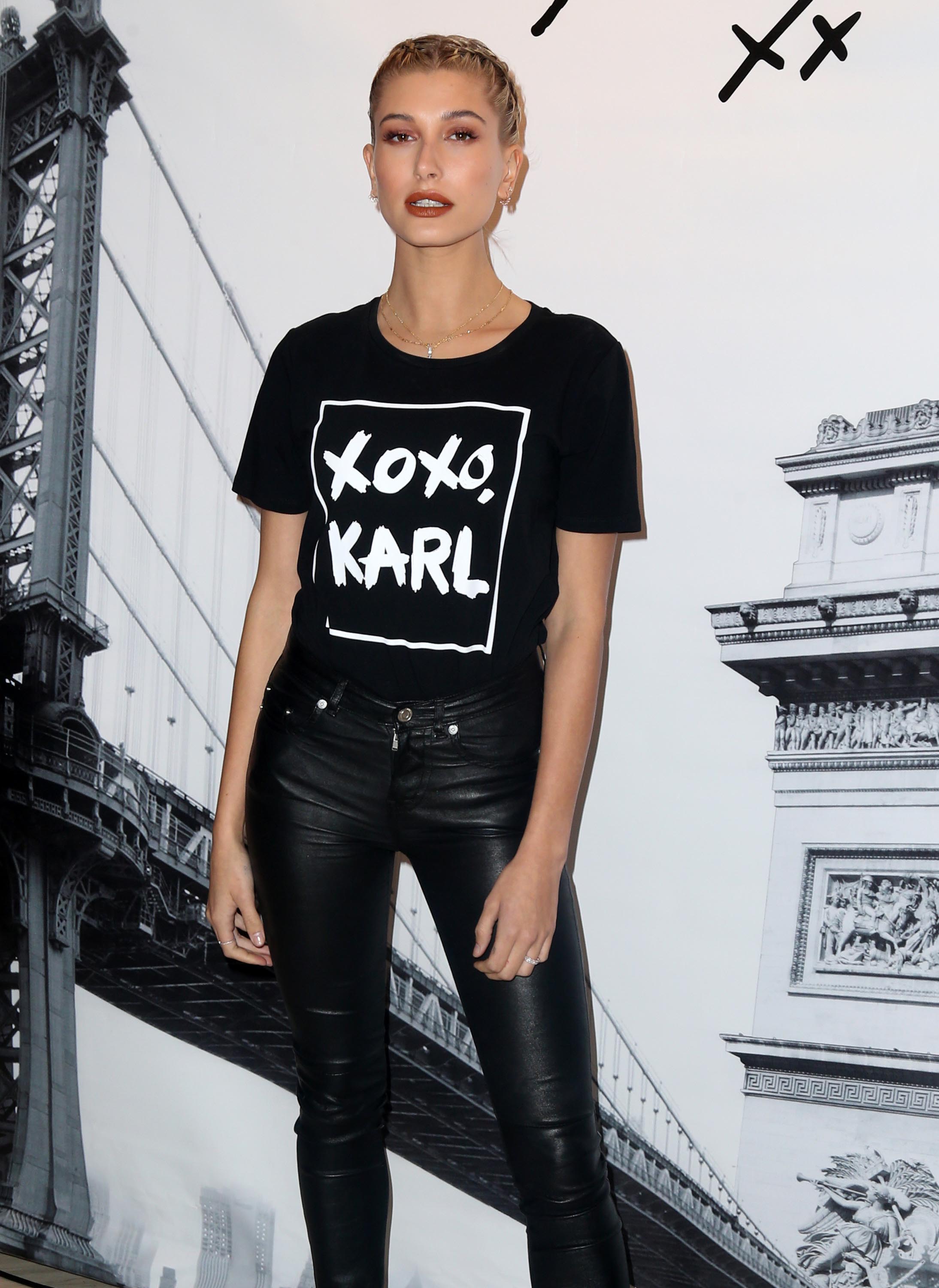 Hailey Baldwin attends Karl Lagerfeld Paris x ELLE Event