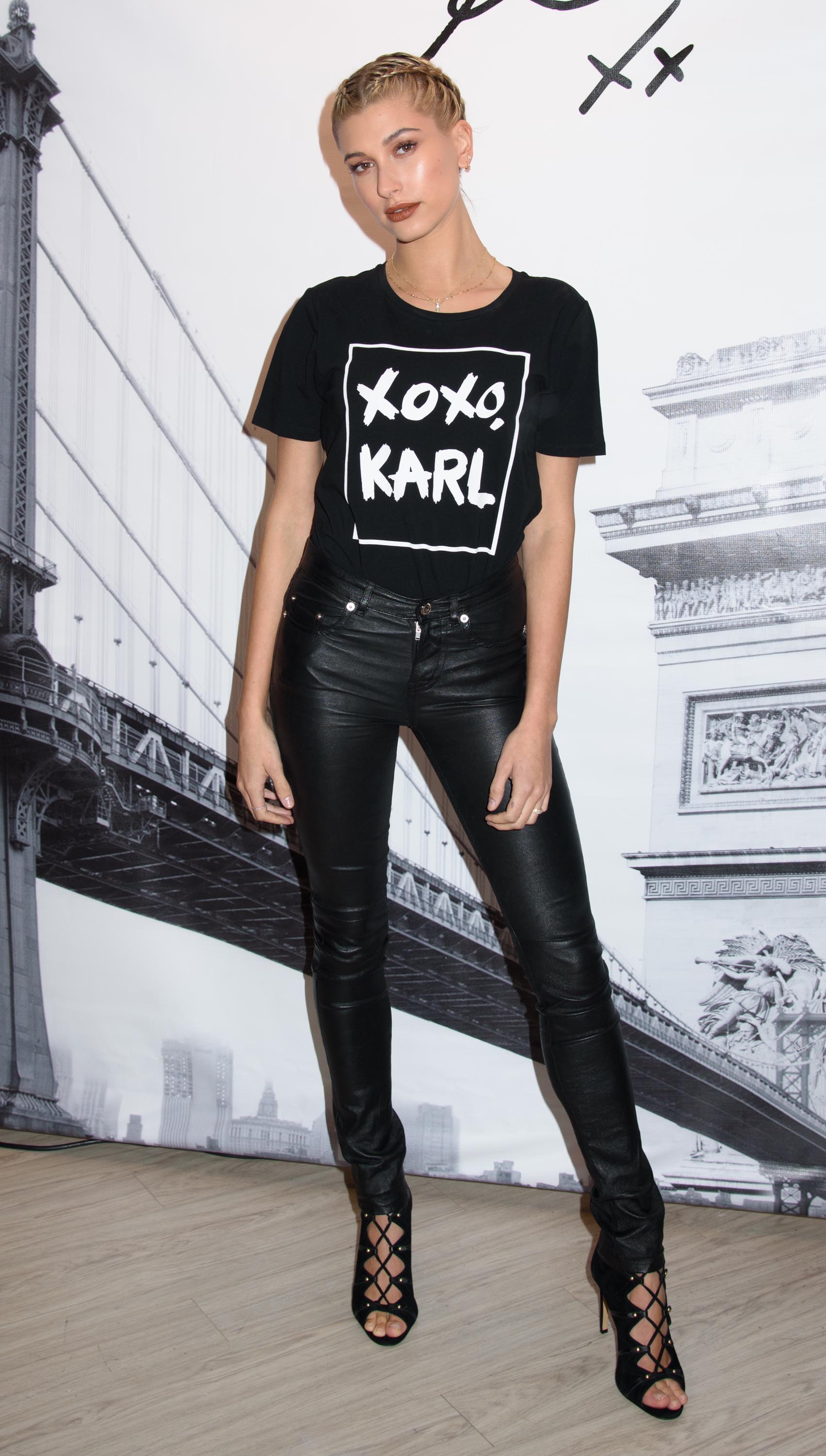 Hailey Baldwin attends Karl Lagerfeld Paris x ELLE Event