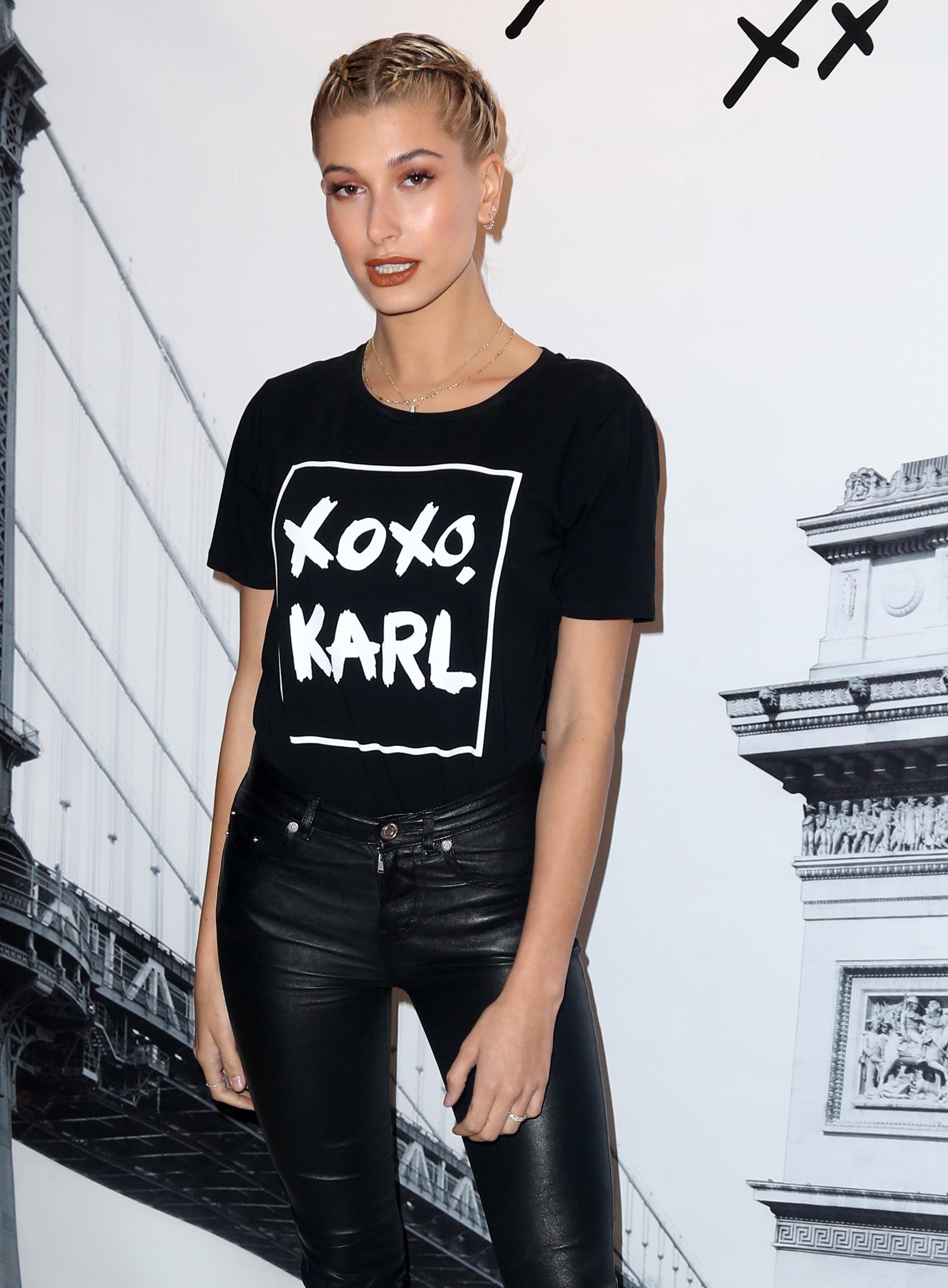 Hailey Baldwin attends Karl Lagerfeld Paris x ELLE Event