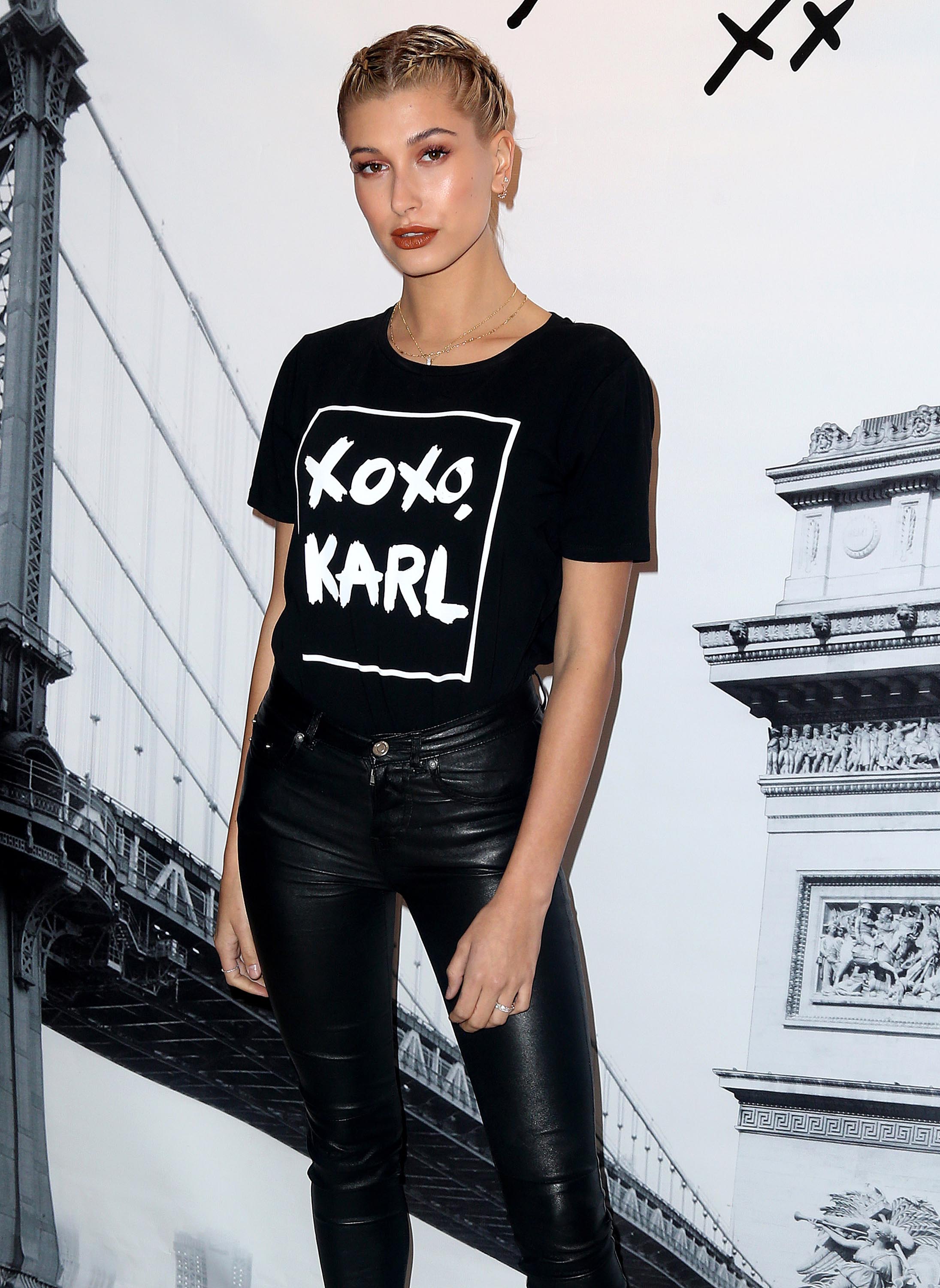 Hailey Baldwin attends Karl Lagerfeld Paris x ELLE Event