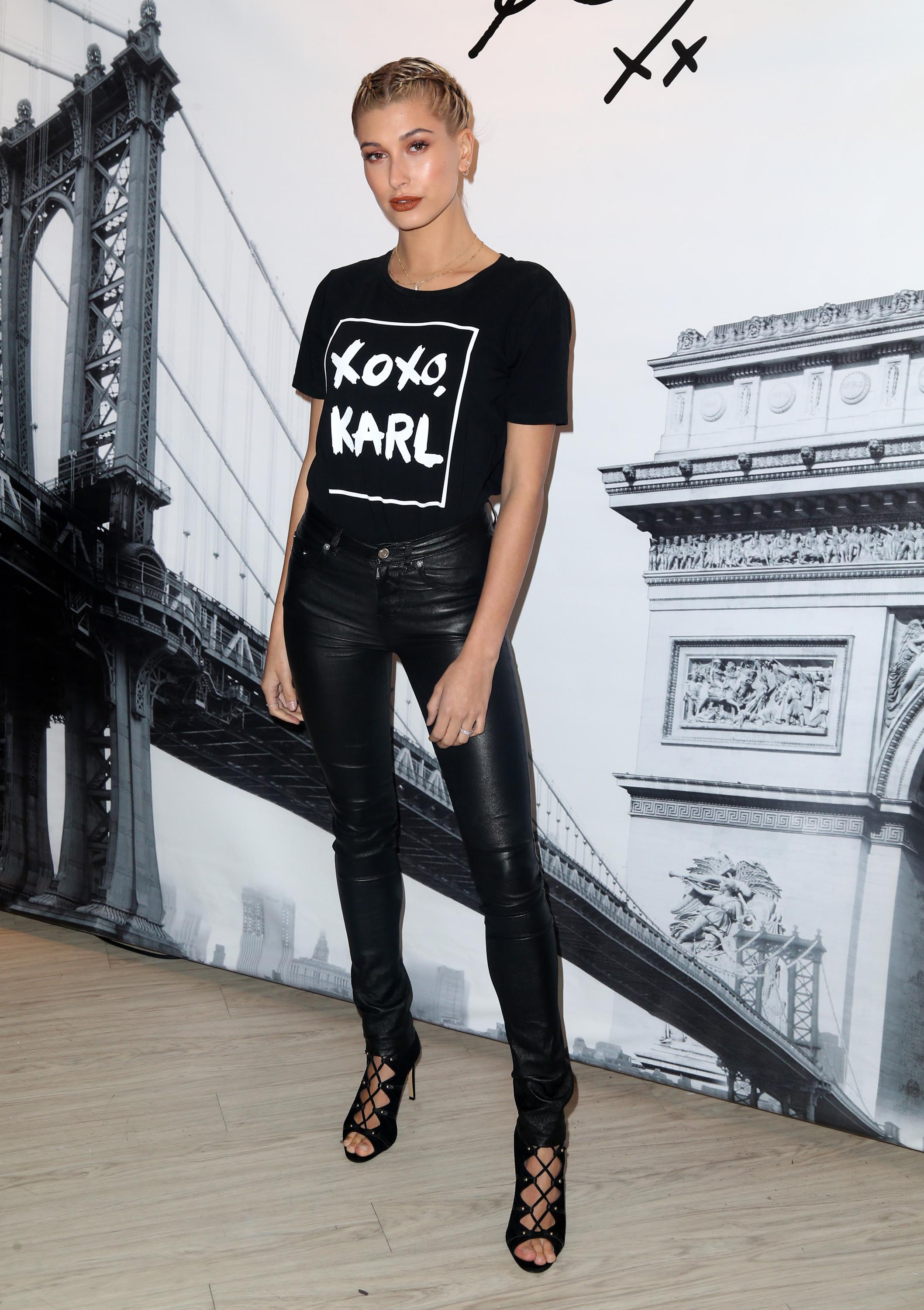 Hailey Baldwin attends Karl Lagerfeld Paris x ELLE Event