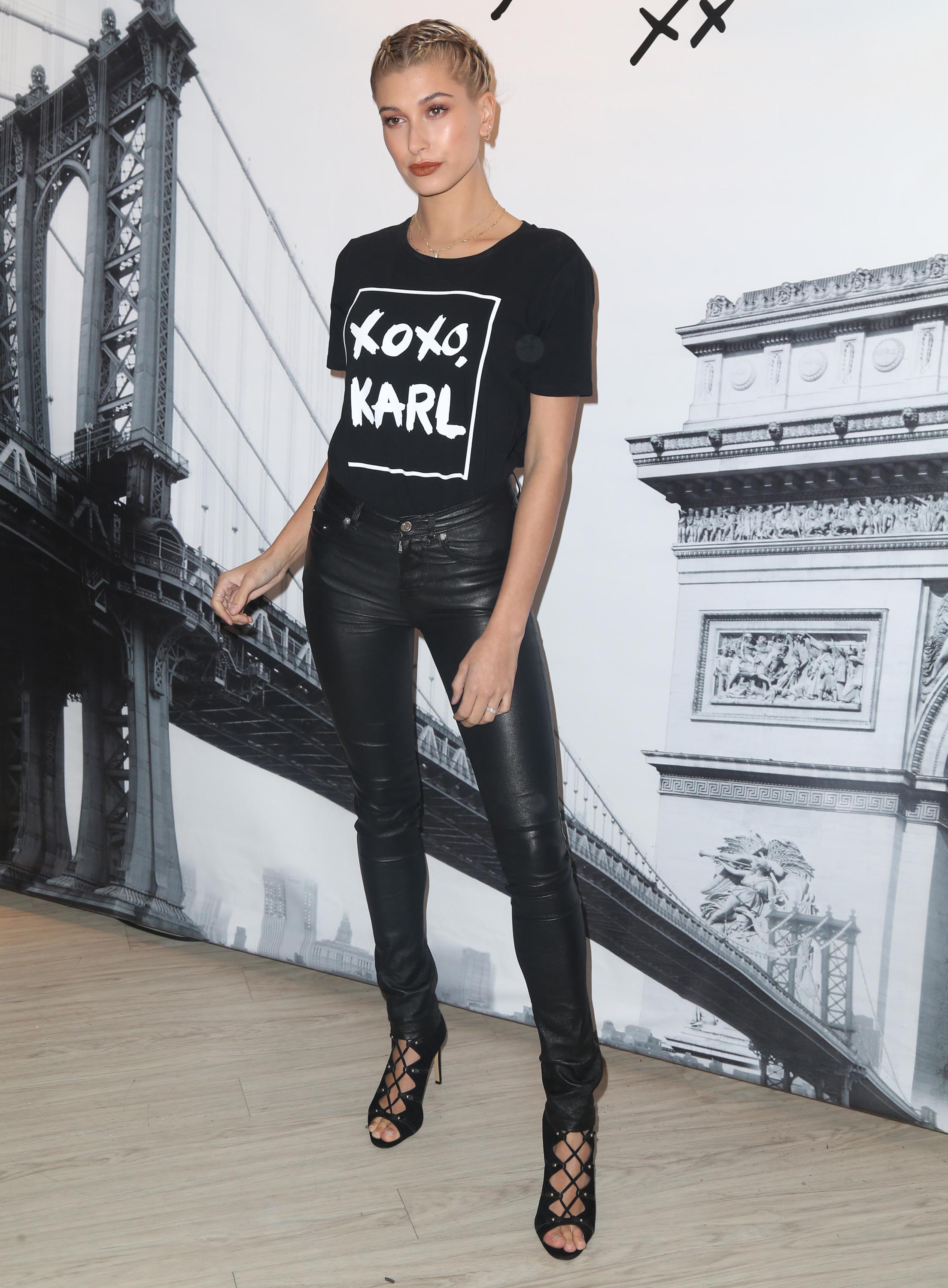 Hailey Baldwin attends Karl Lagerfeld Paris x ELLE Event