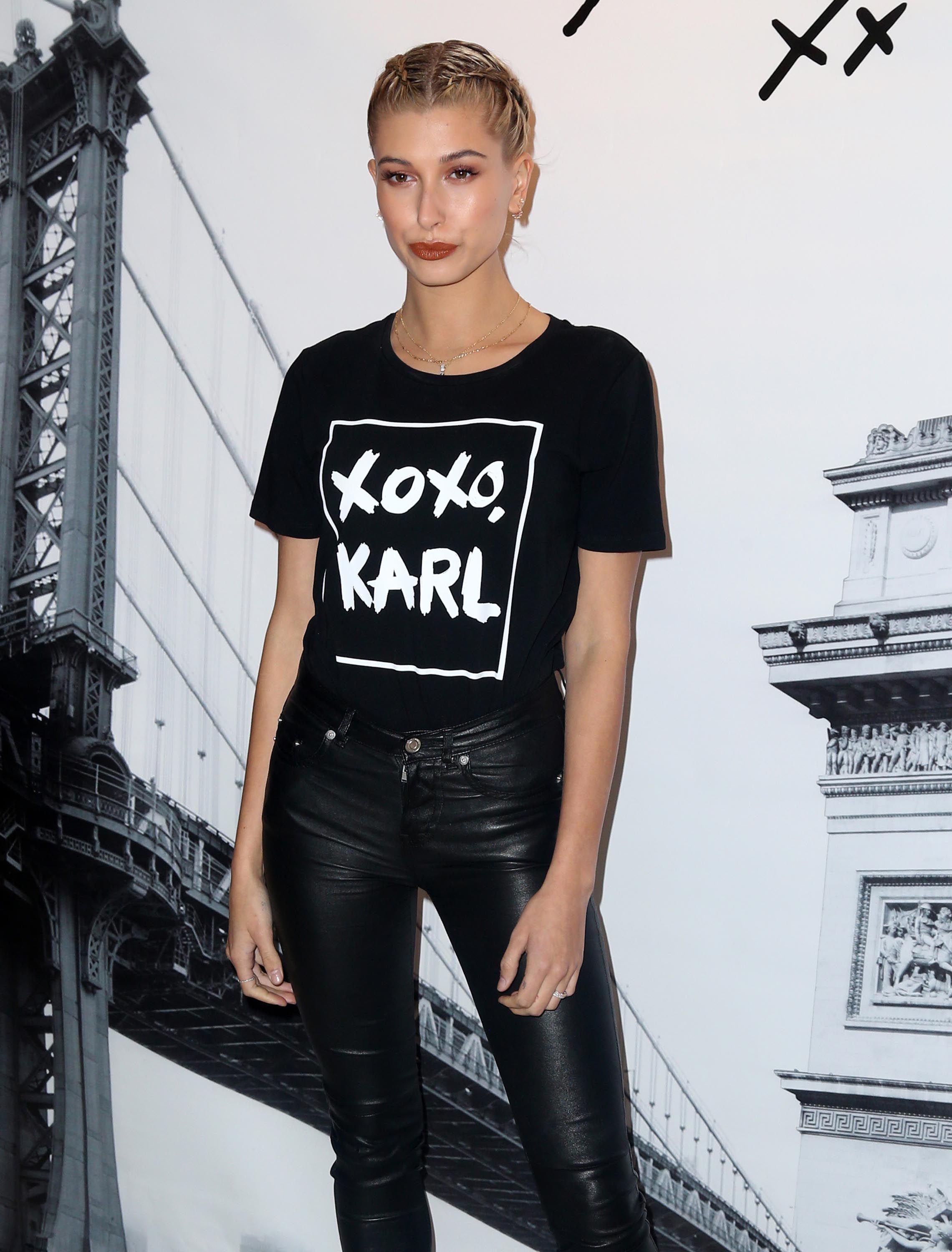 Hailey Baldwin attends Karl Lagerfeld Paris x ELLE Event