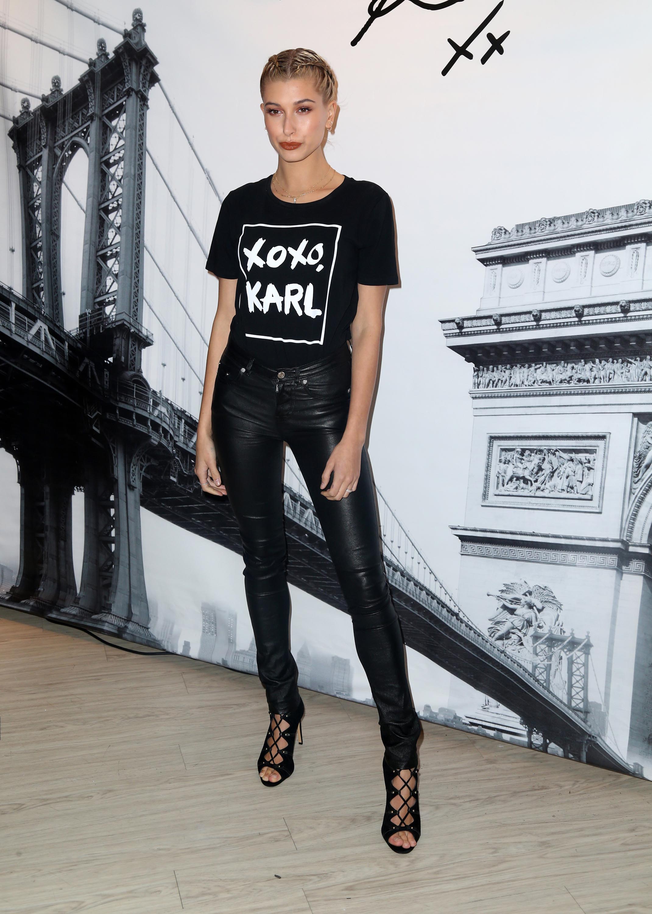 Hailey Baldwin attends Karl Lagerfeld Paris x ELLE Event