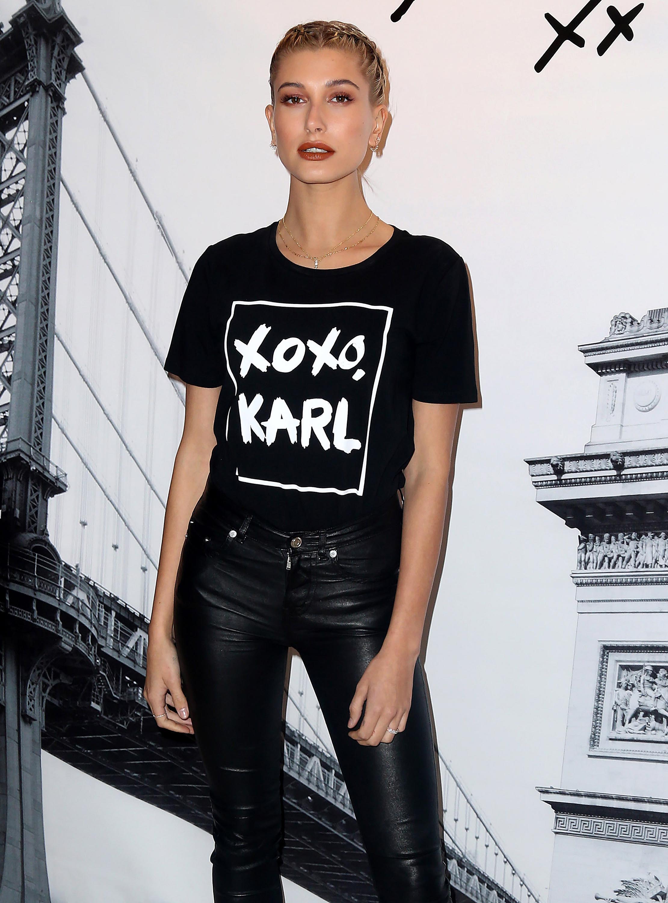 Hailey Baldwin attends Karl Lagerfeld Paris x ELLE Event