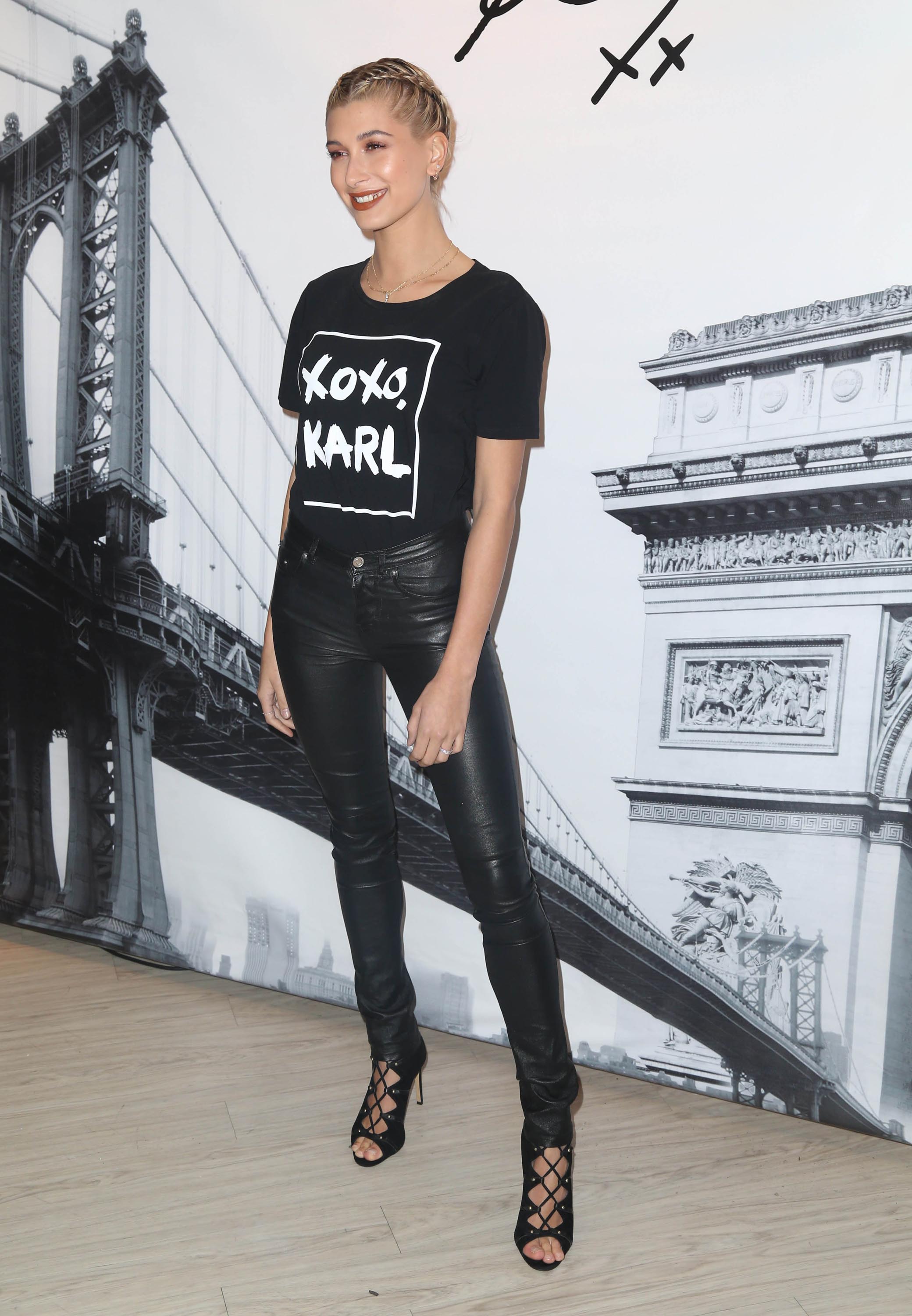 Hailey Baldwin attends Karl Lagerfeld Paris x ELLE Event