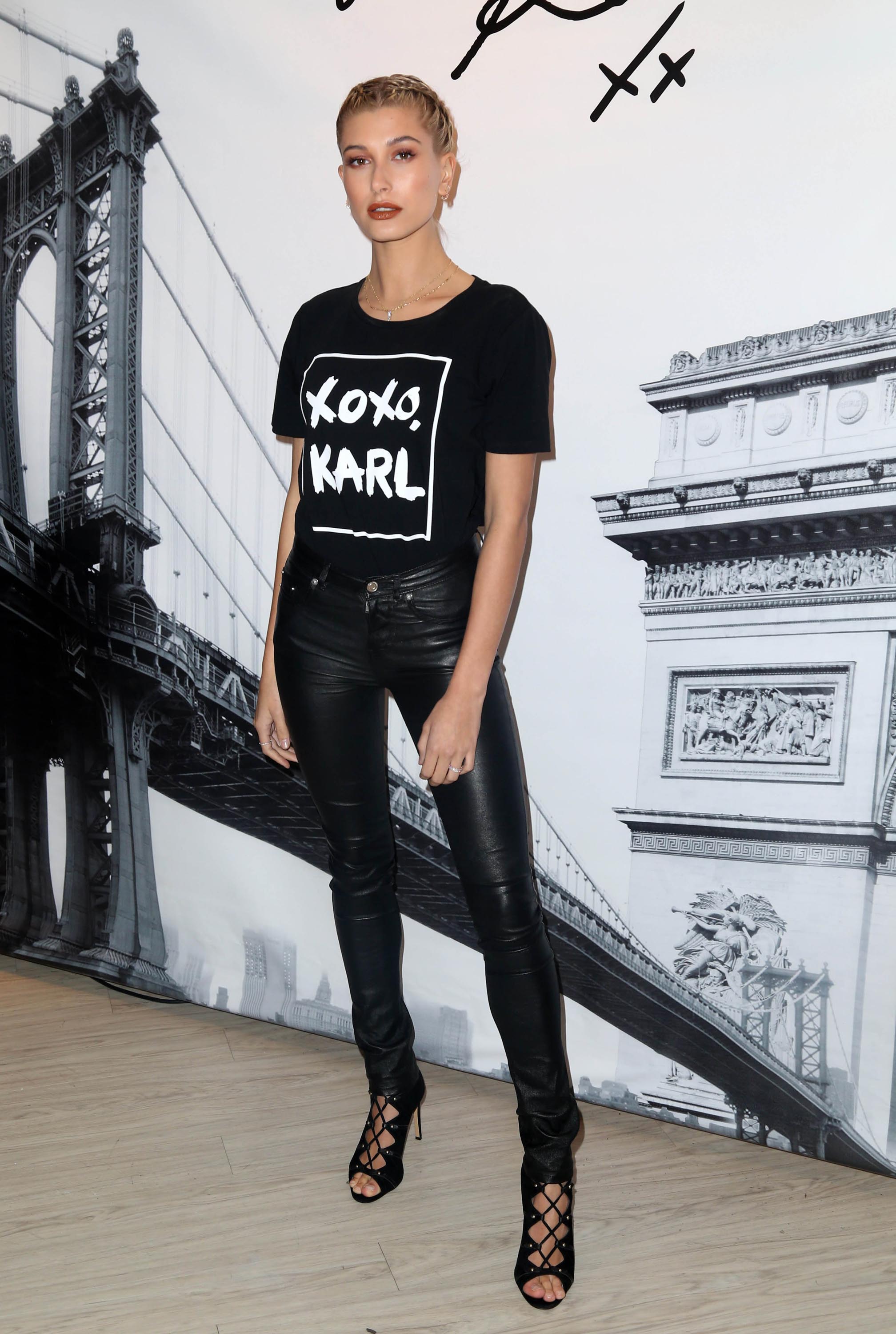 Hailey Baldwin attends Karl Lagerfeld Paris x ELLE Event