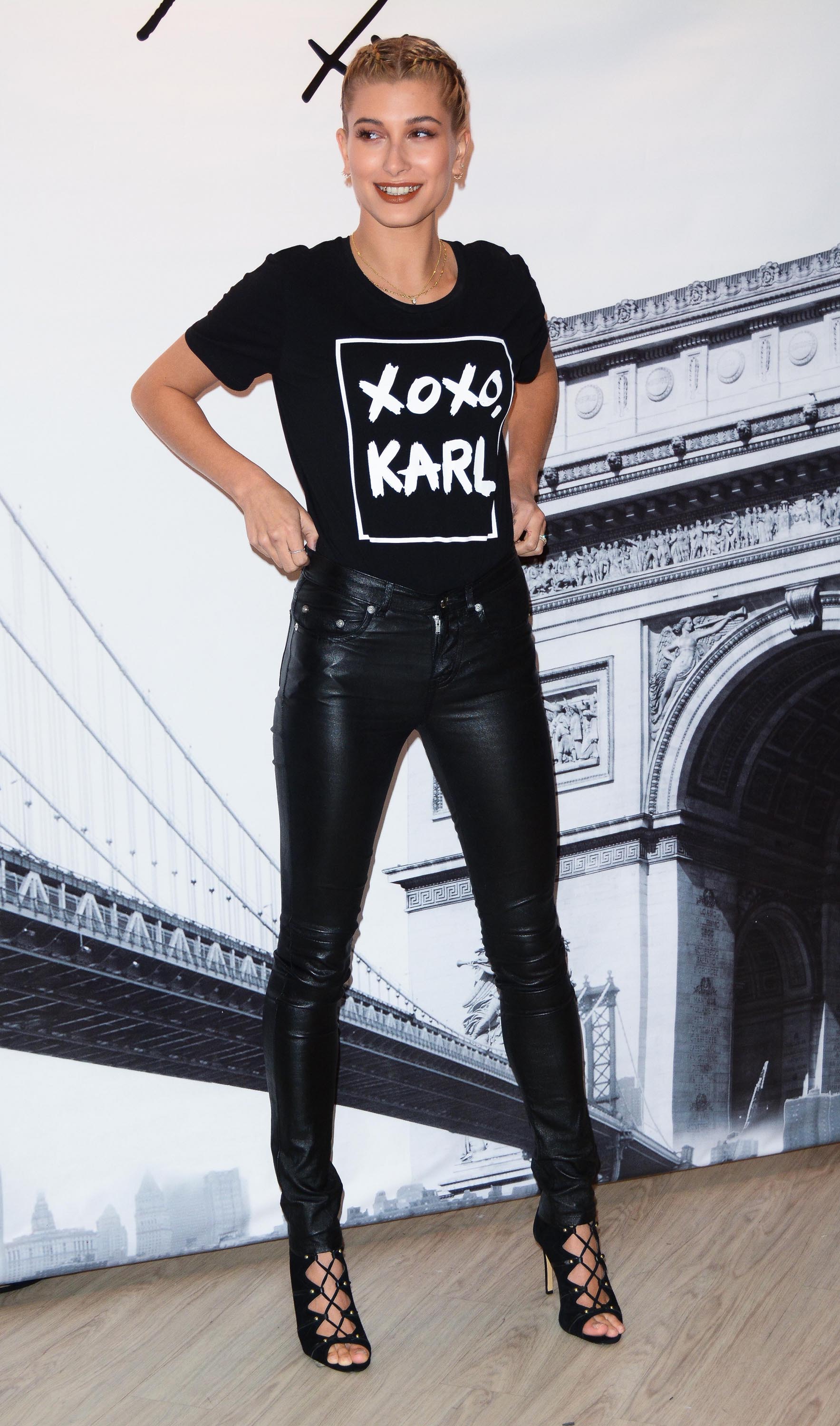 Hailey Baldwin attends Karl Lagerfeld Paris x ELLE Event