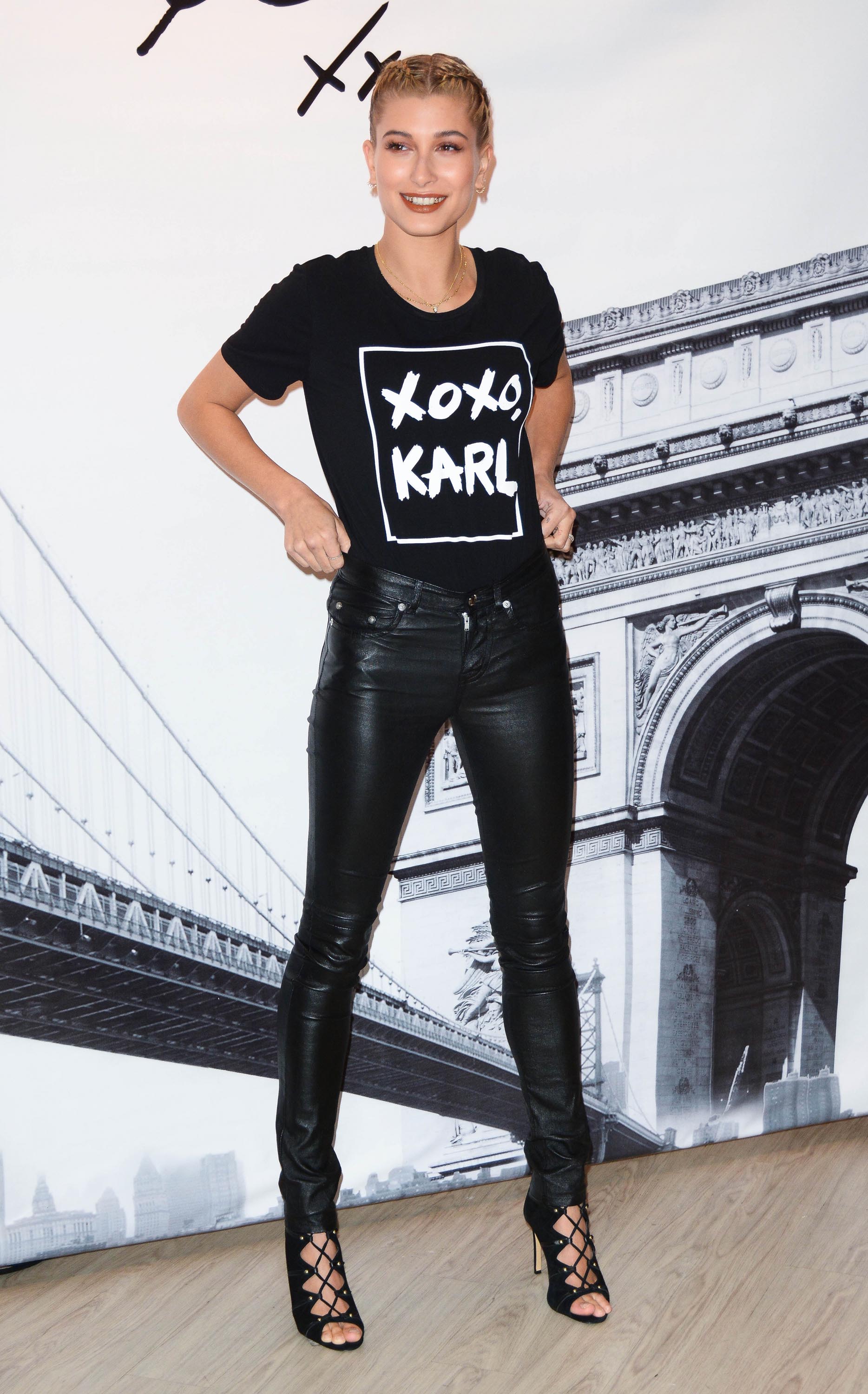 Hailey Baldwin attends Karl Lagerfeld Paris x ELLE Event