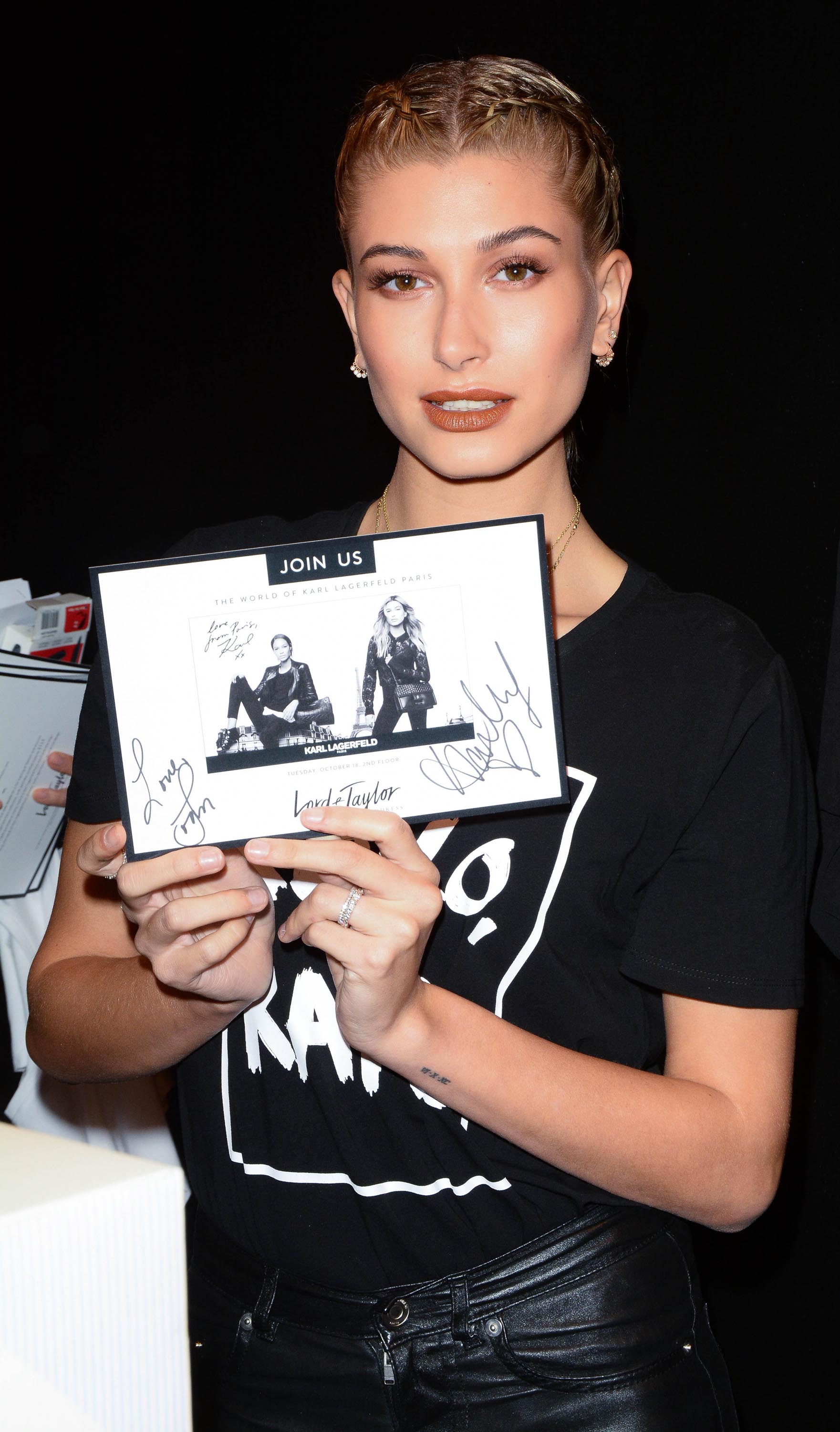 Hailey Baldwin attends Karl Lagerfeld Paris x ELLE Event