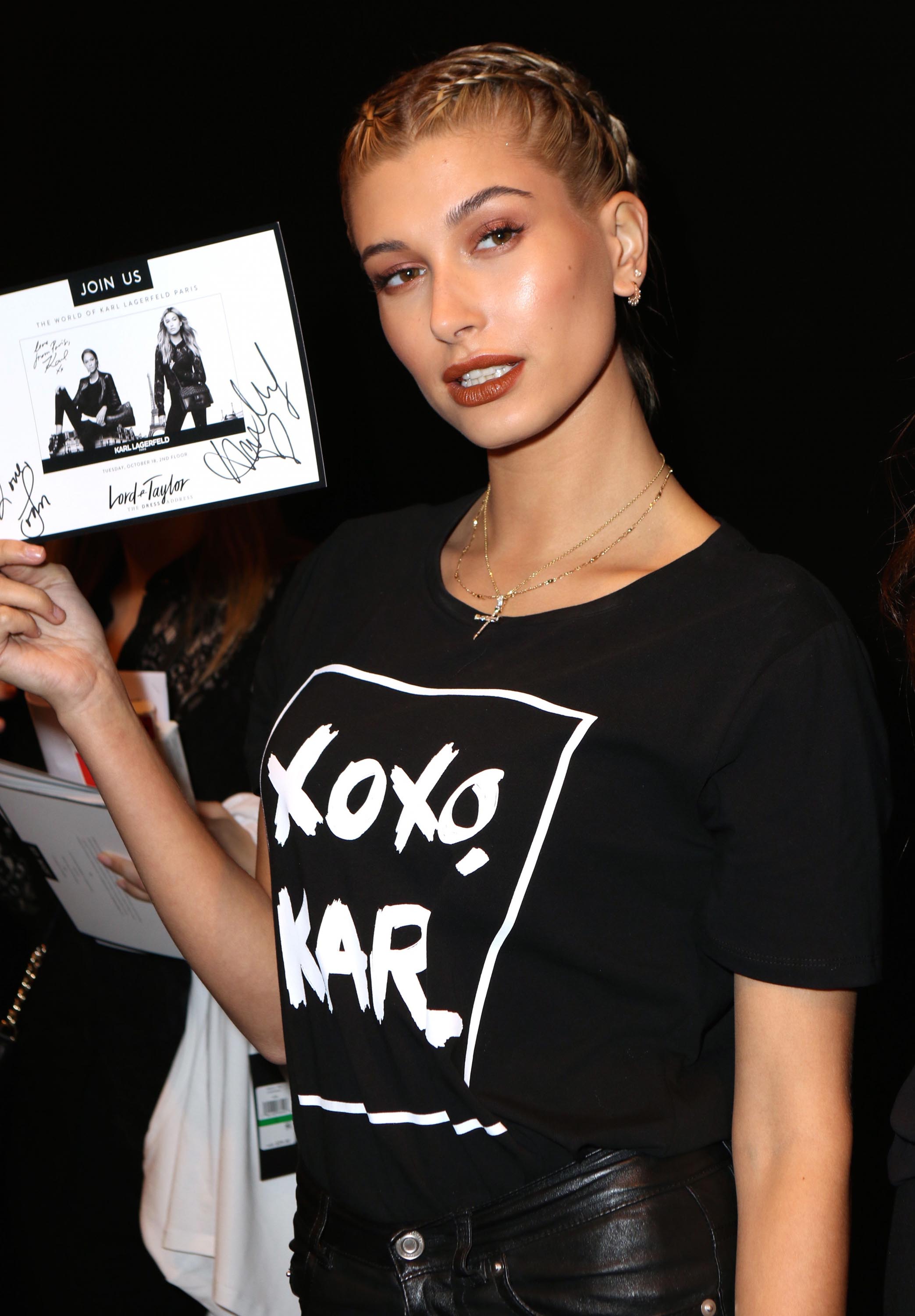 Hailey Baldwin attends Karl Lagerfeld Paris x ELLE Event