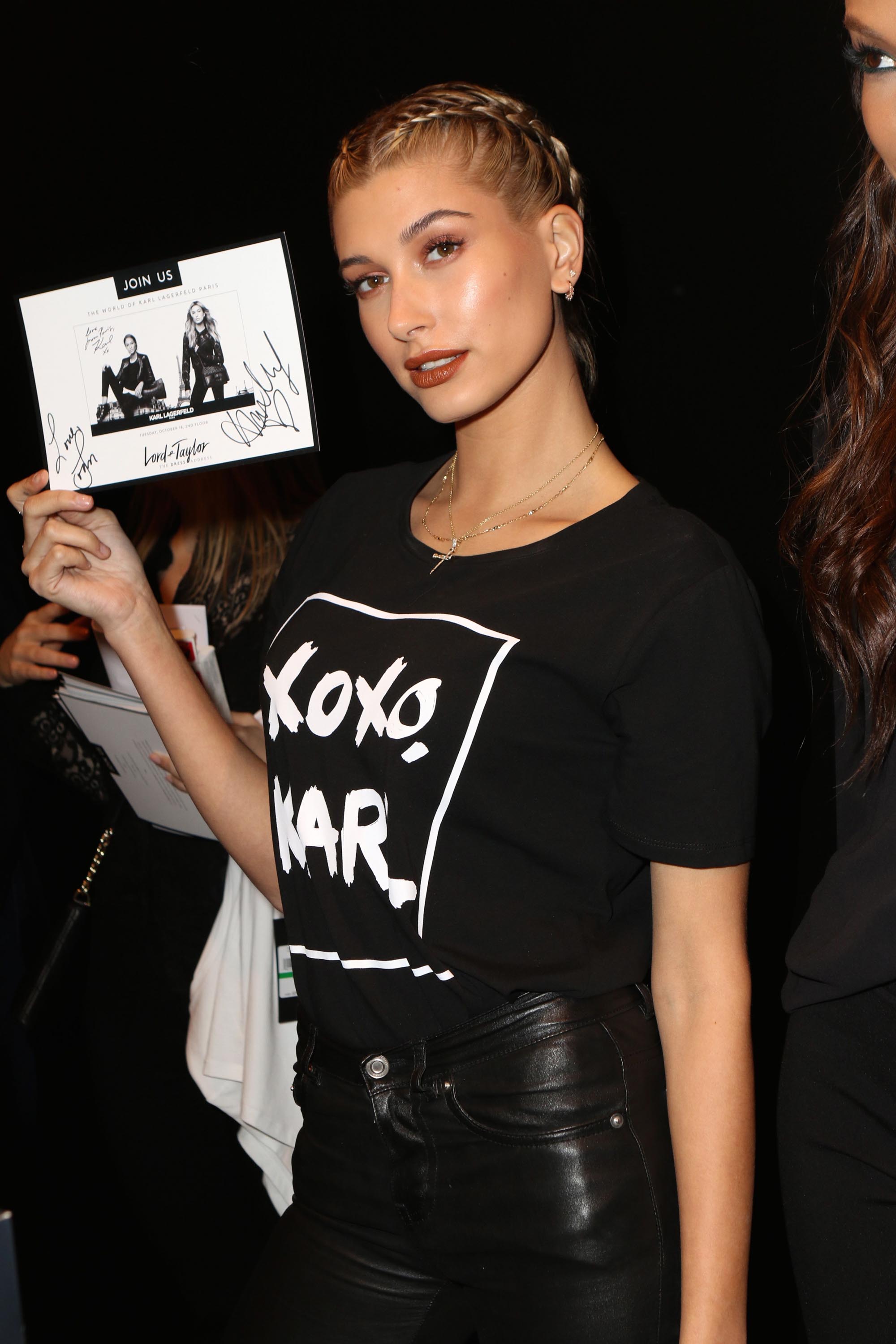 Hailey Baldwin attends Karl Lagerfeld Paris x ELLE Event