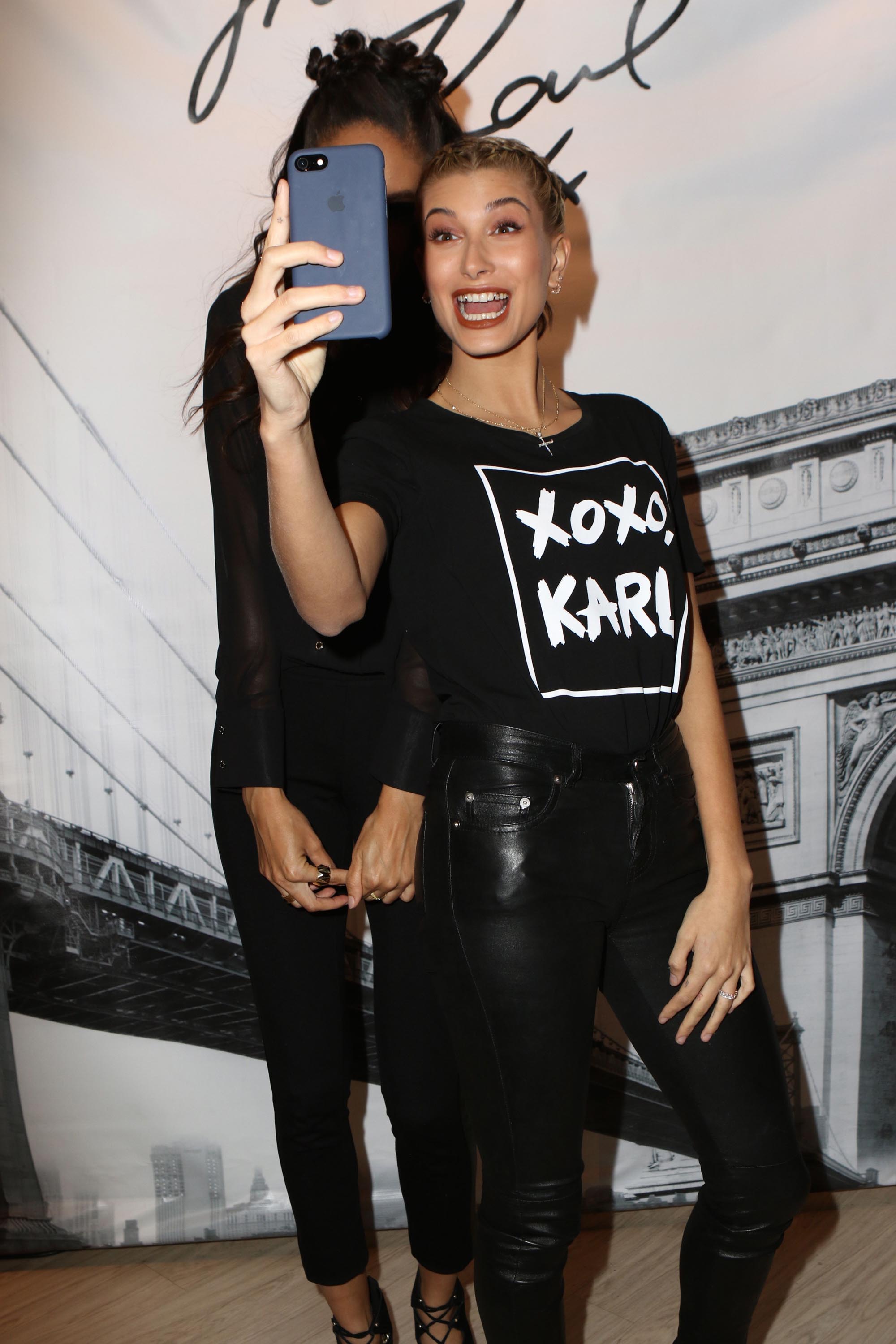 Hailey Baldwin attends Karl Lagerfeld Paris x ELLE Event