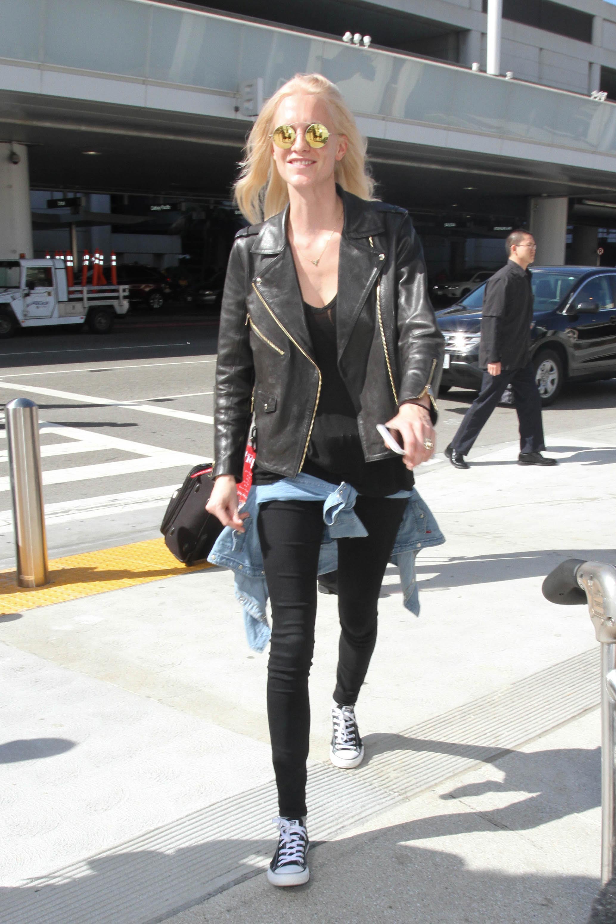 Poppy Delevingne is seen at LAX