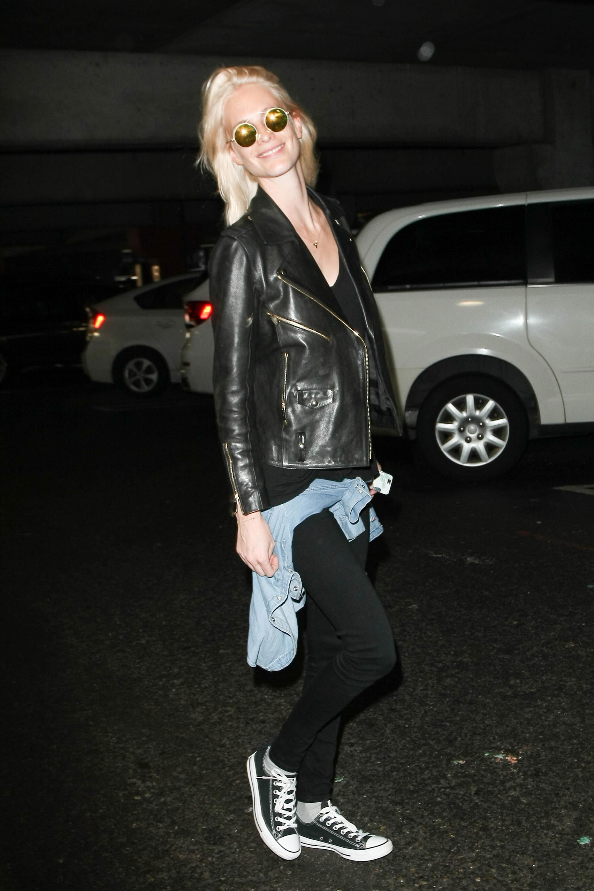 Poppy Delevingne is seen at LAX