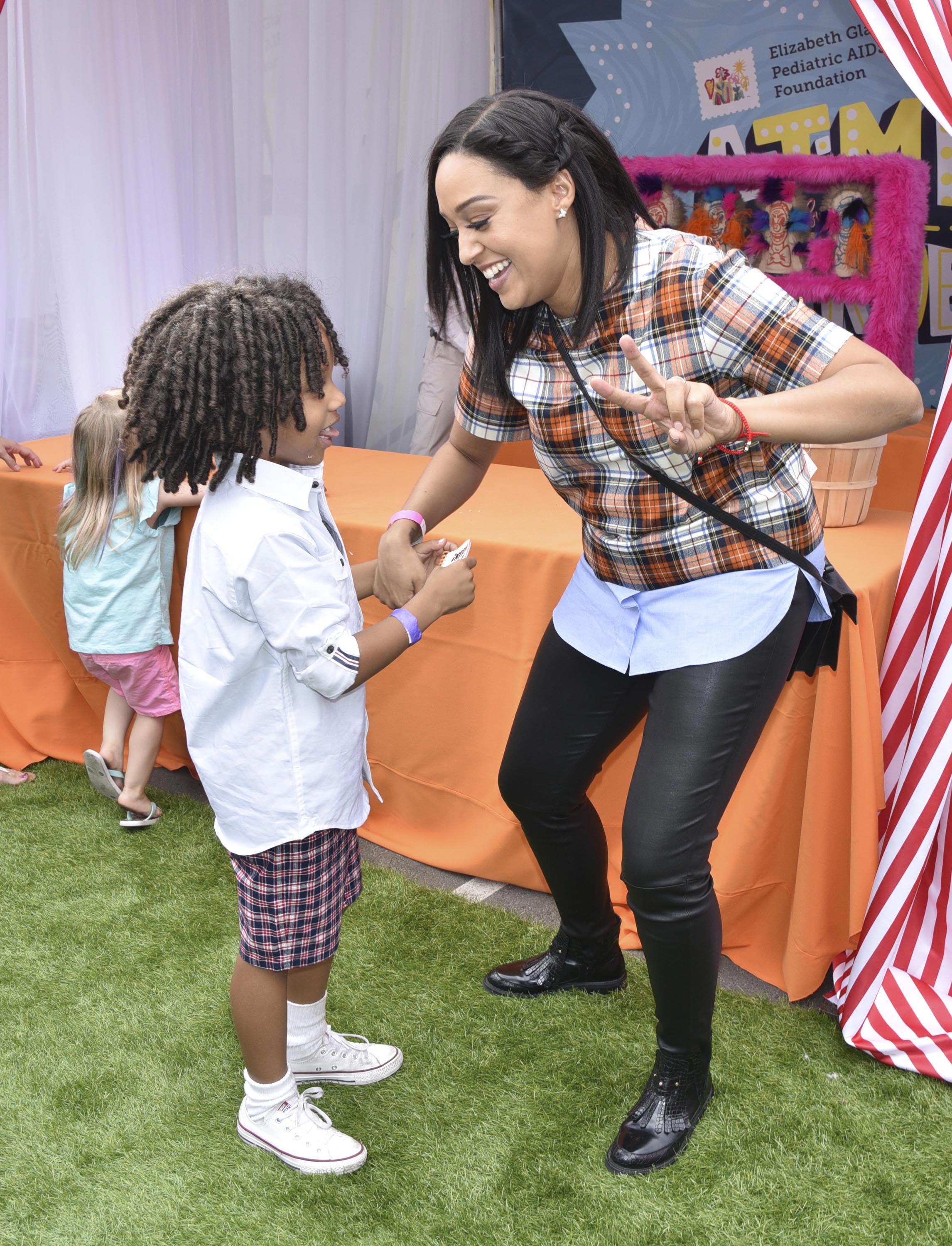 Tia Mowry attends the Elizabeth Glaser Pediatric AIDS Foundation