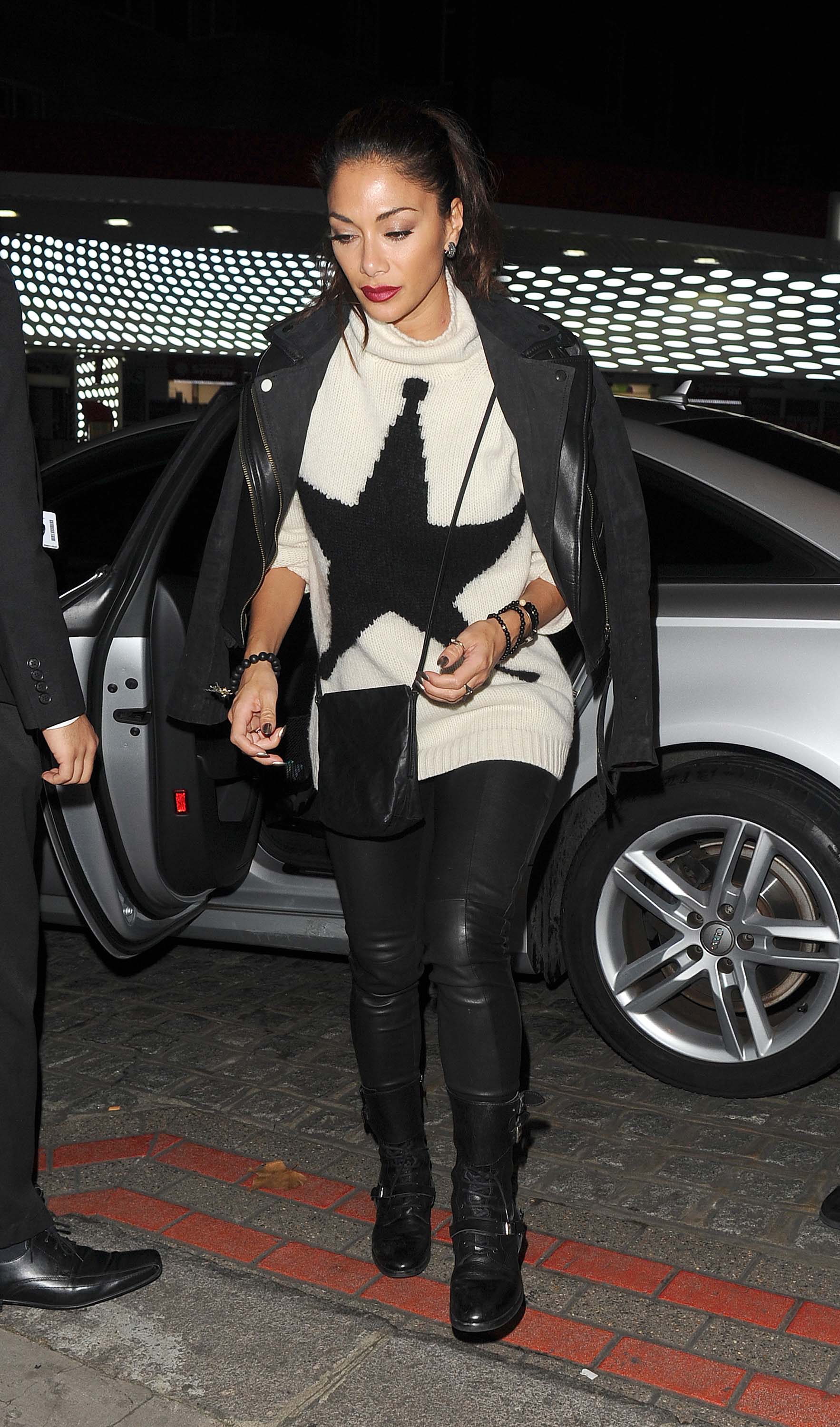 Nicole Scherzinger leaving the Groucho club