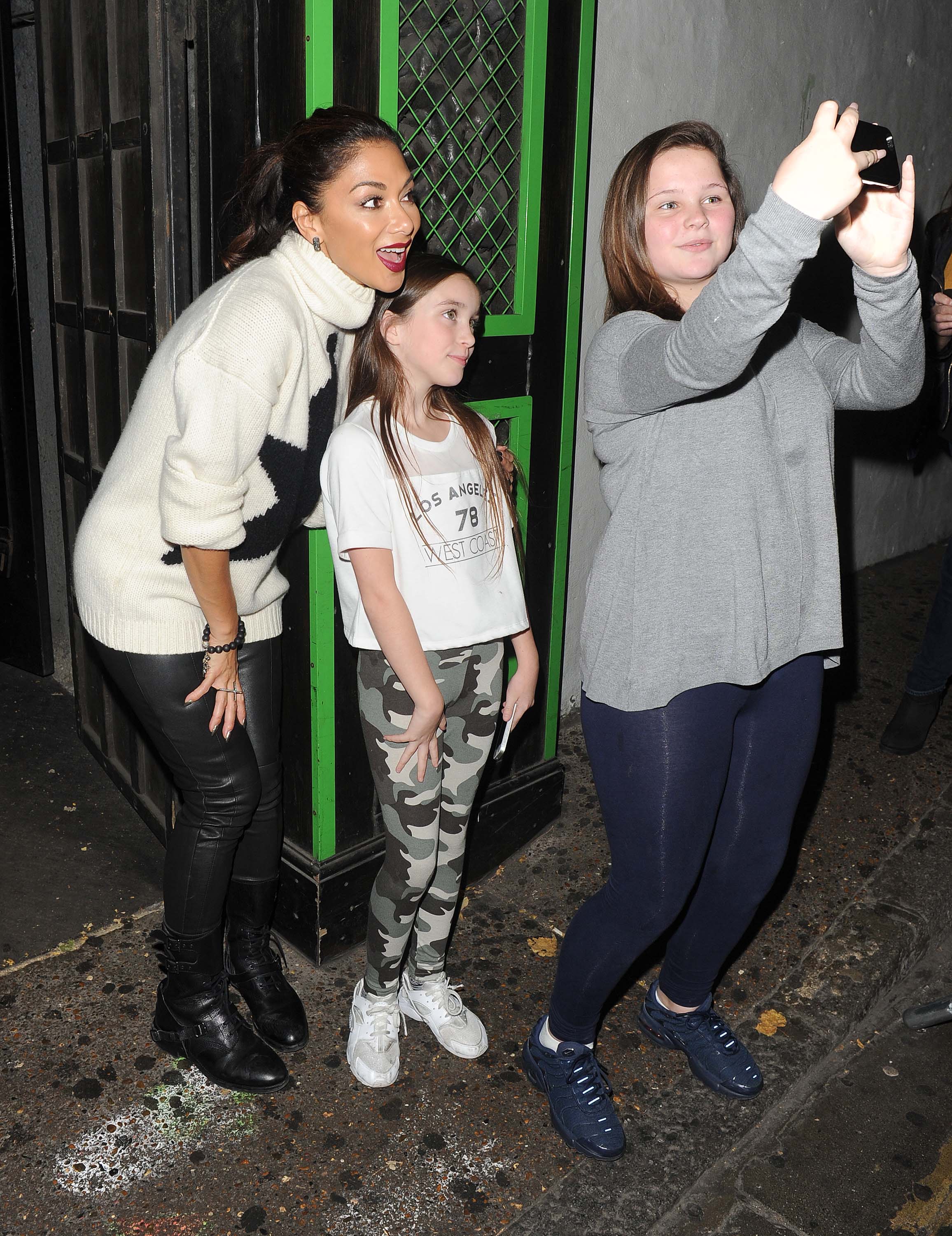 Nicole Scherzinger leaving the Groucho club