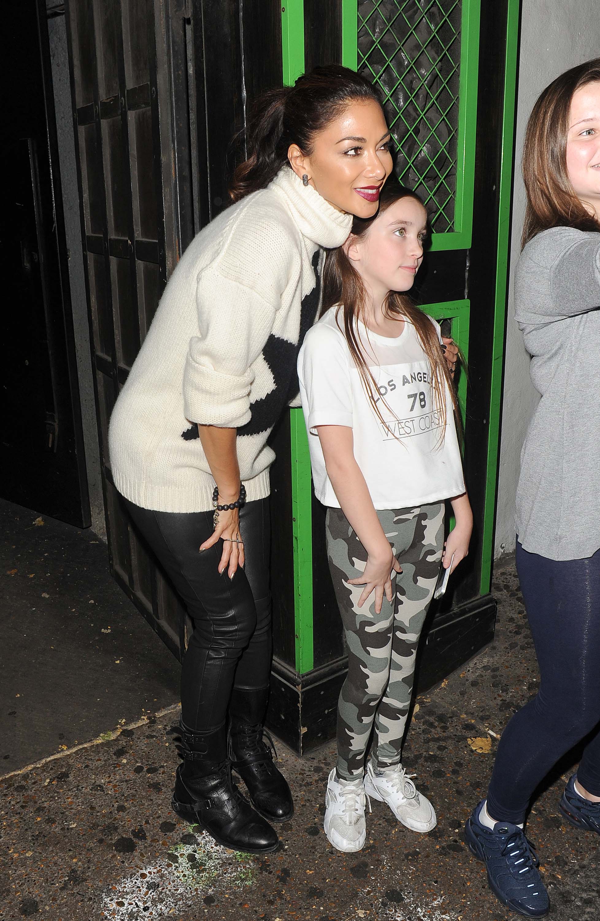 Nicole Scherzinger leaving the Groucho club