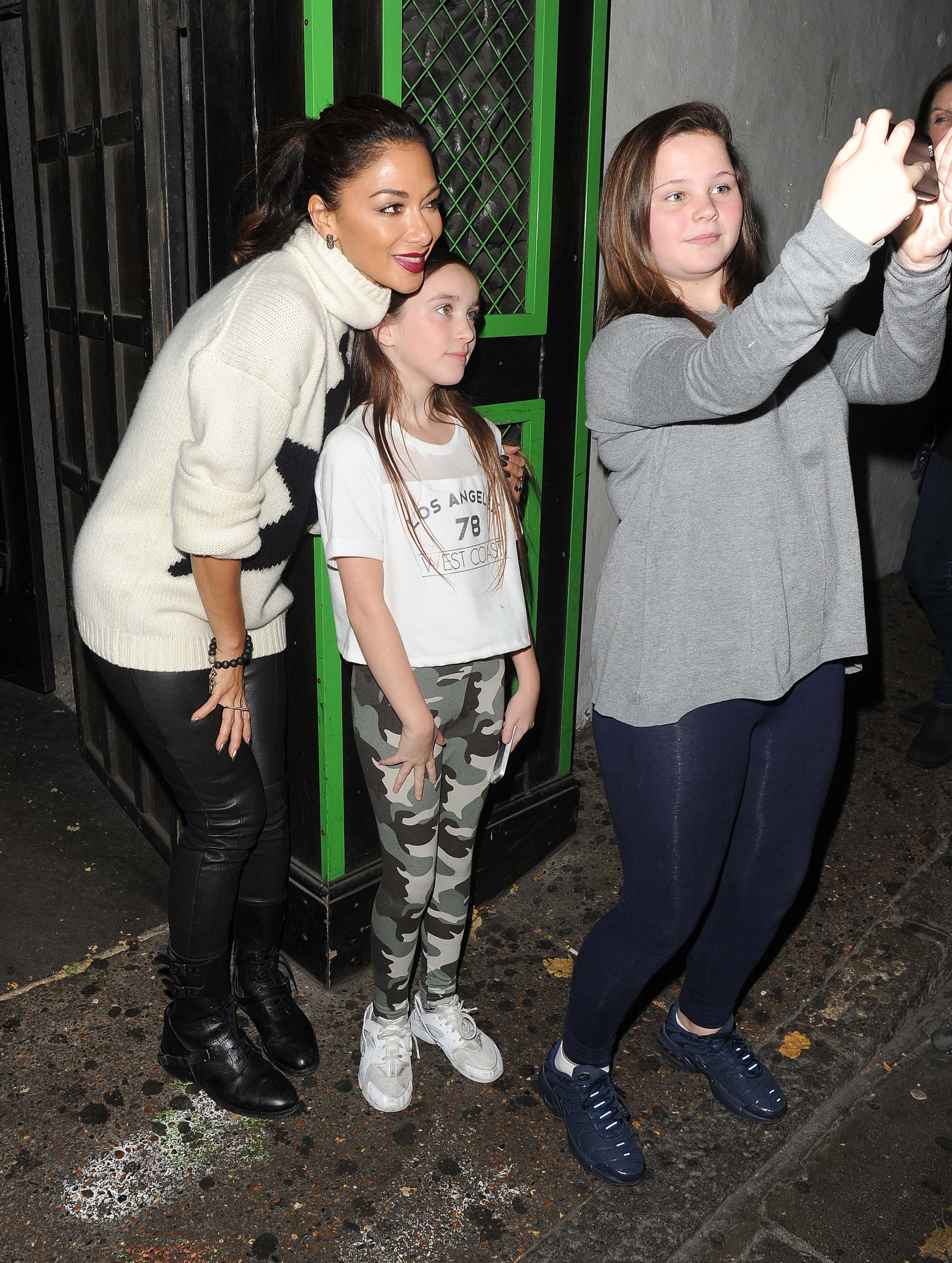 Nicole Scherzinger leaving the Groucho club