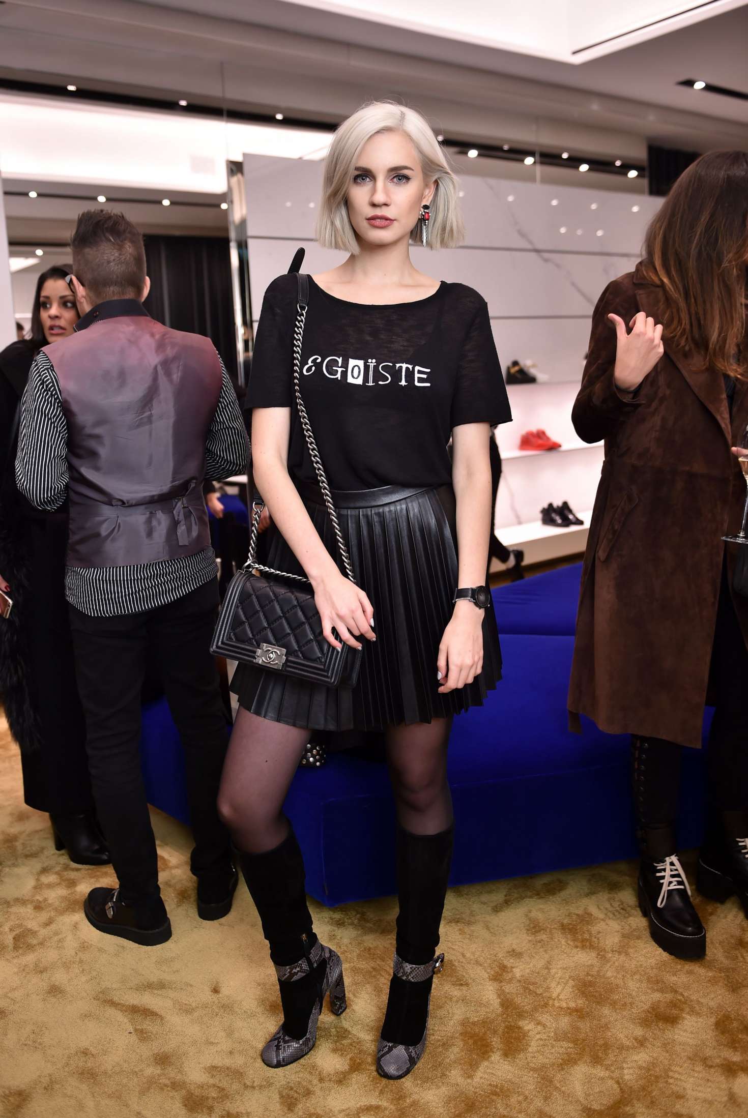 Nikita Endrianova attends Giuseppe Zanotti Design Flagship Store Opening