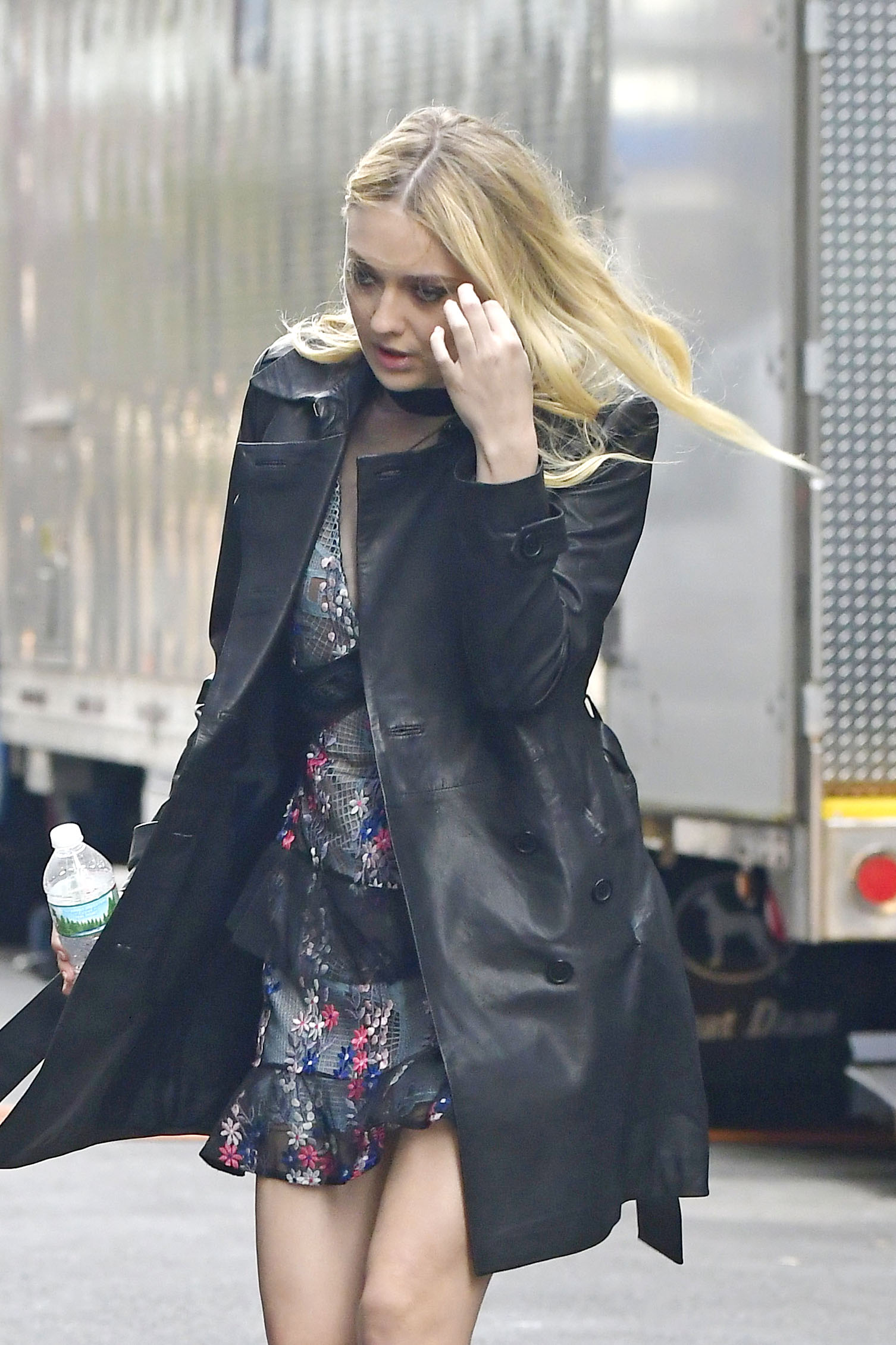 Dakota Fanning on the set of Ocean’s 8