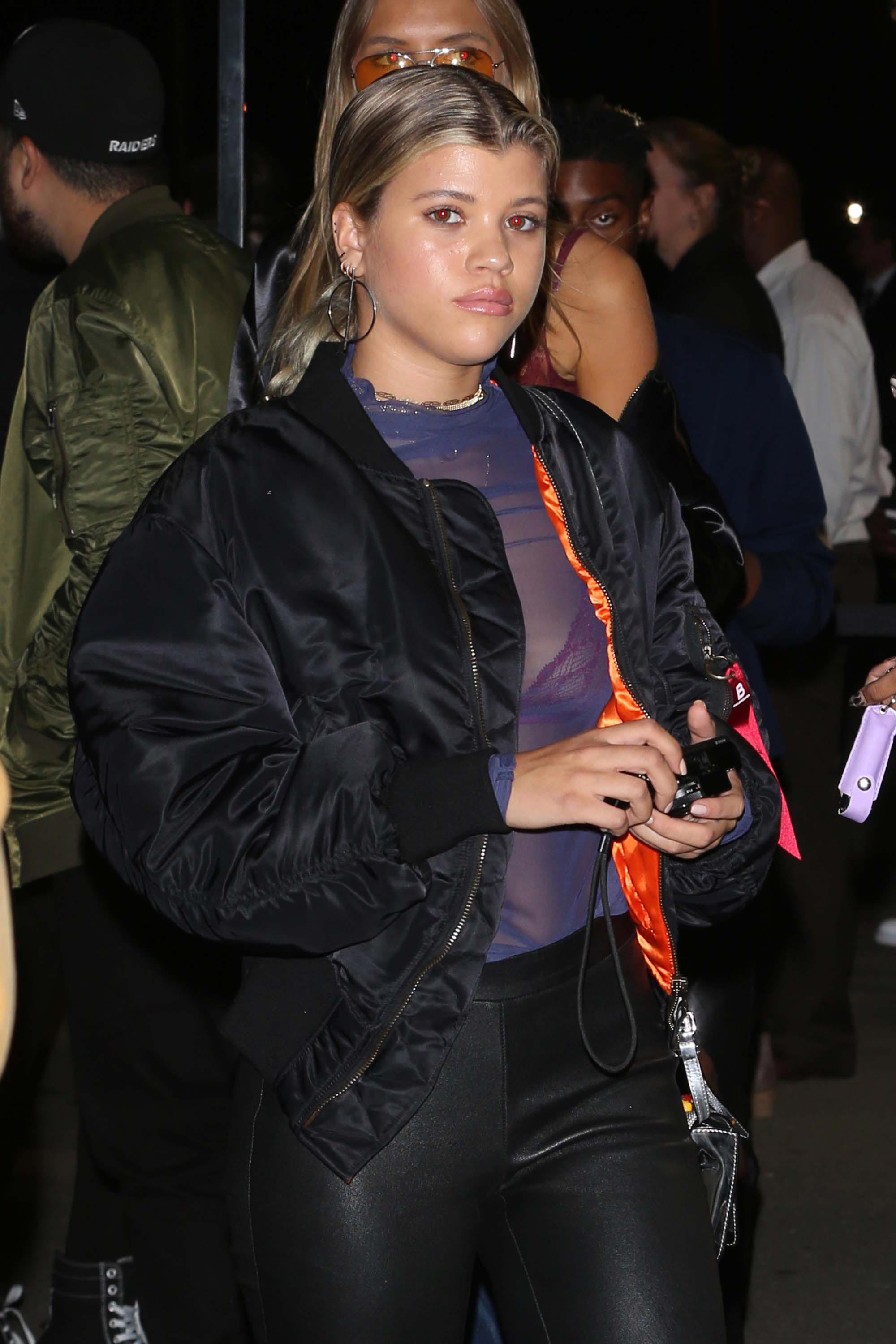 Sofia Richie attends Kanye West concert